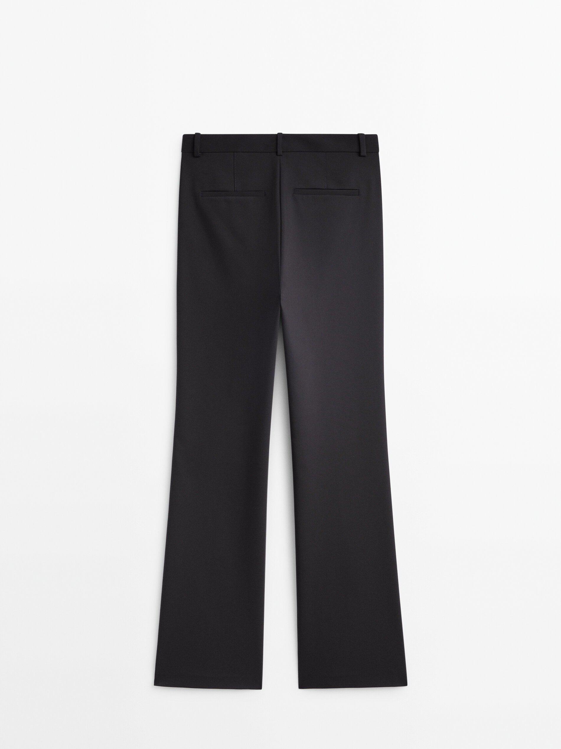 Pantaloni tecnici flare Blu Marino Nero Abiti Eleganti