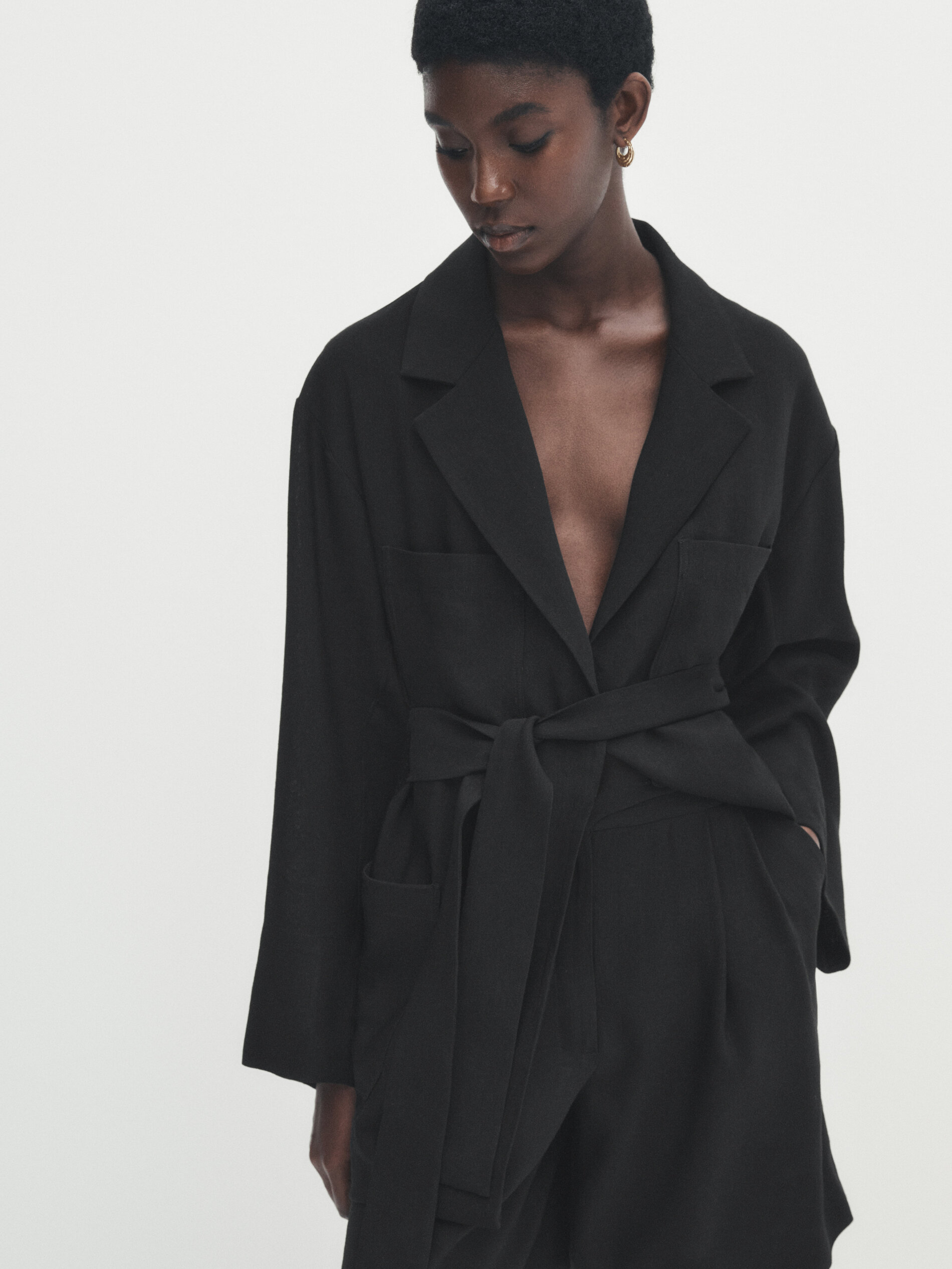 Shorts with long store coat