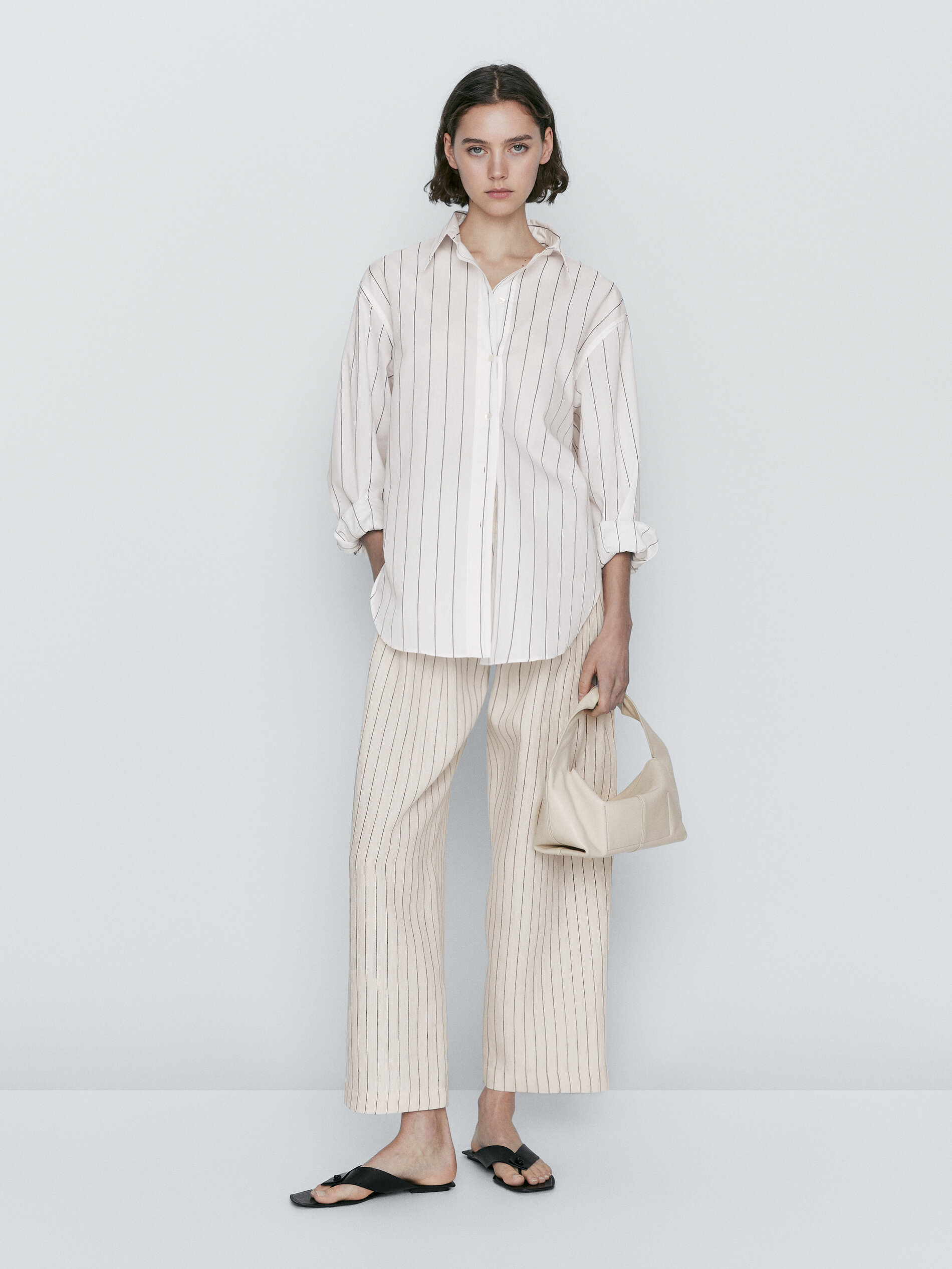 ZARA Woman TROUSERS | WIDE-LEG LINEN TROUSERS Light Green | 9929/040 ⋆  Divanidosa