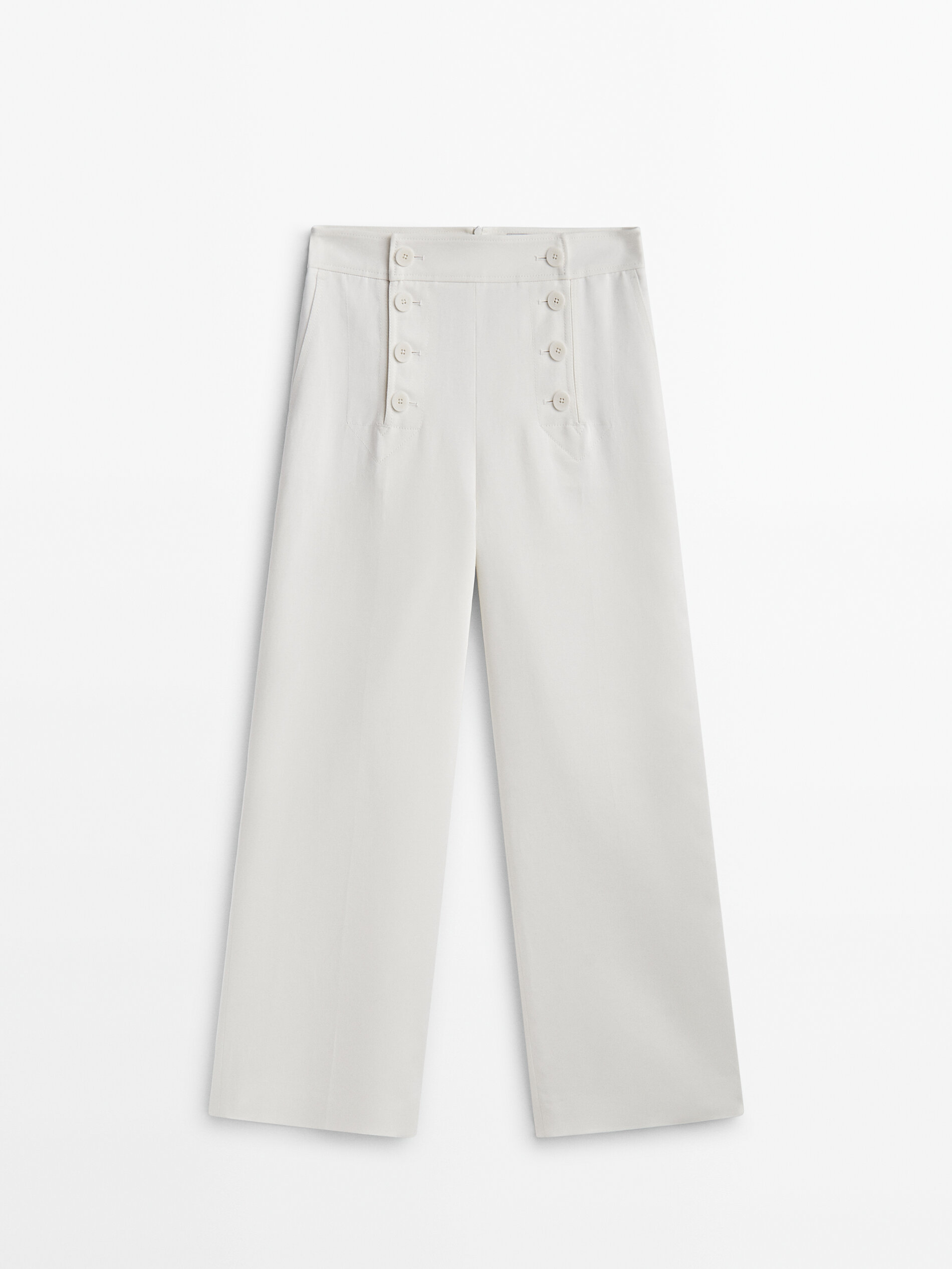 Polyester White Comfy Trousers  Styched Fashion