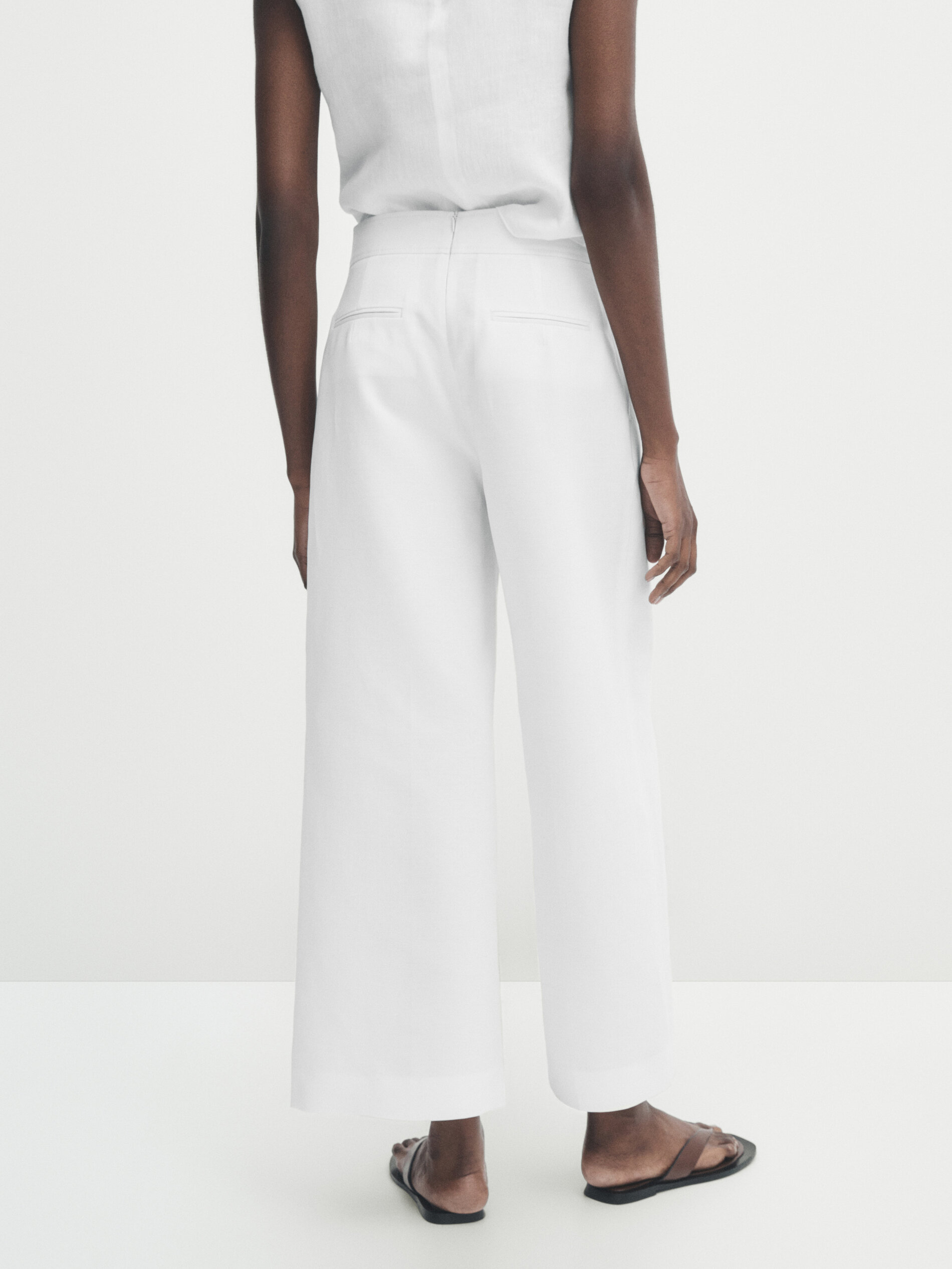 Missguided cheesecloth bardot top and wide leg trouser set in white  ASOS