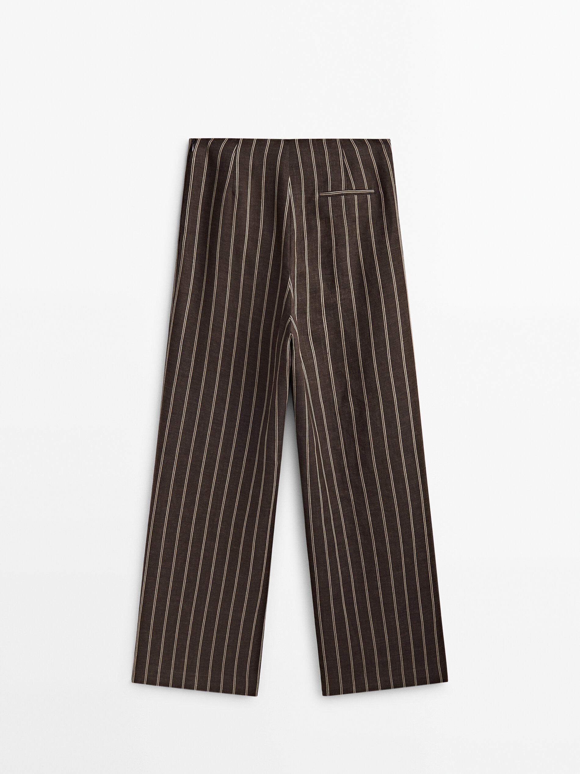 Striped online tie pants