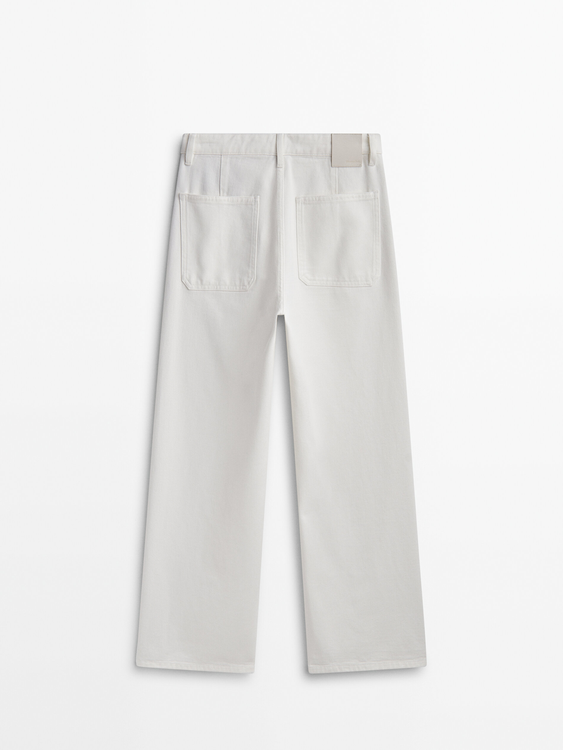 Cream wide leg cropped jeans deals