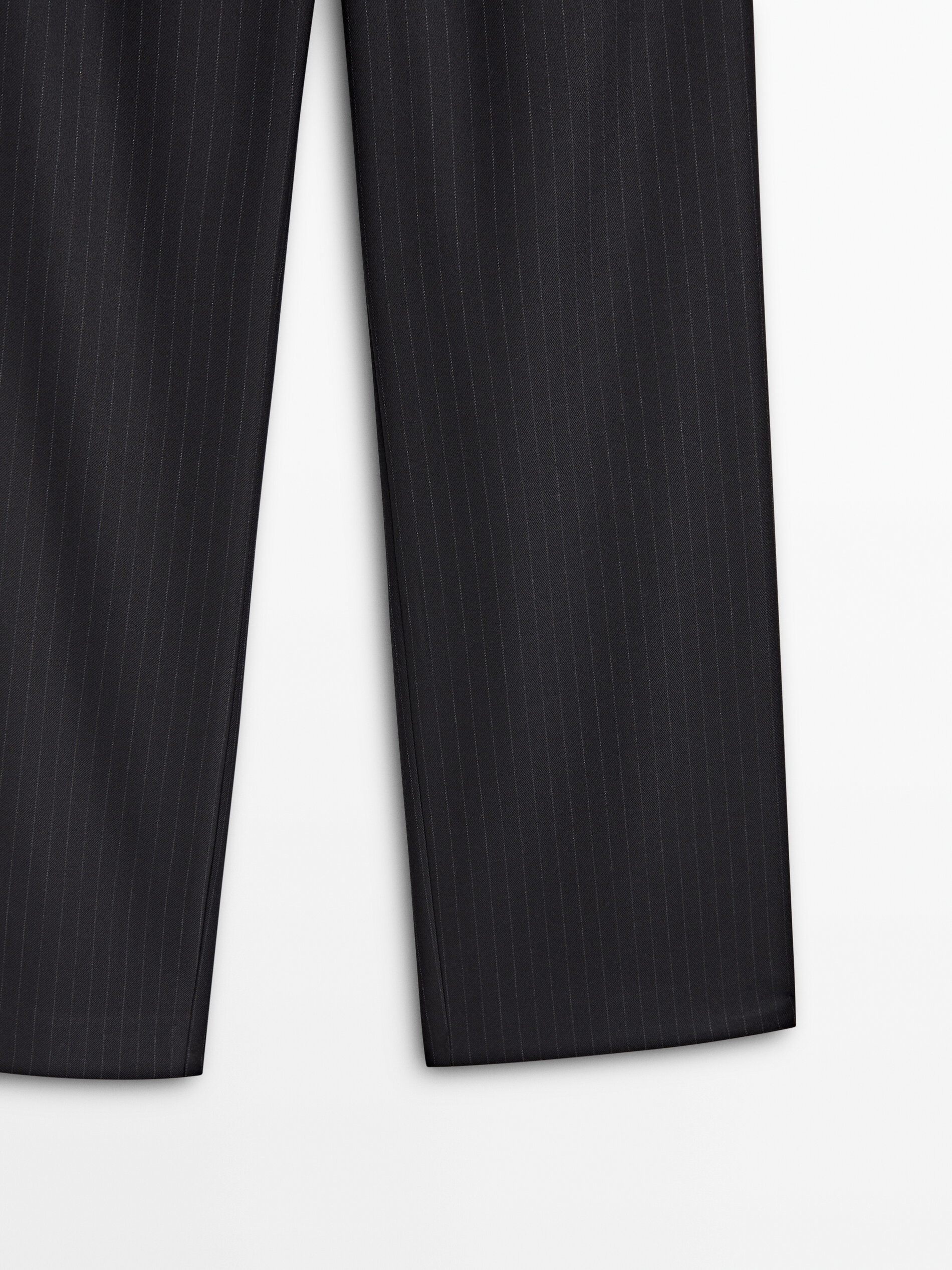Darted pinstripe jogger trousers
