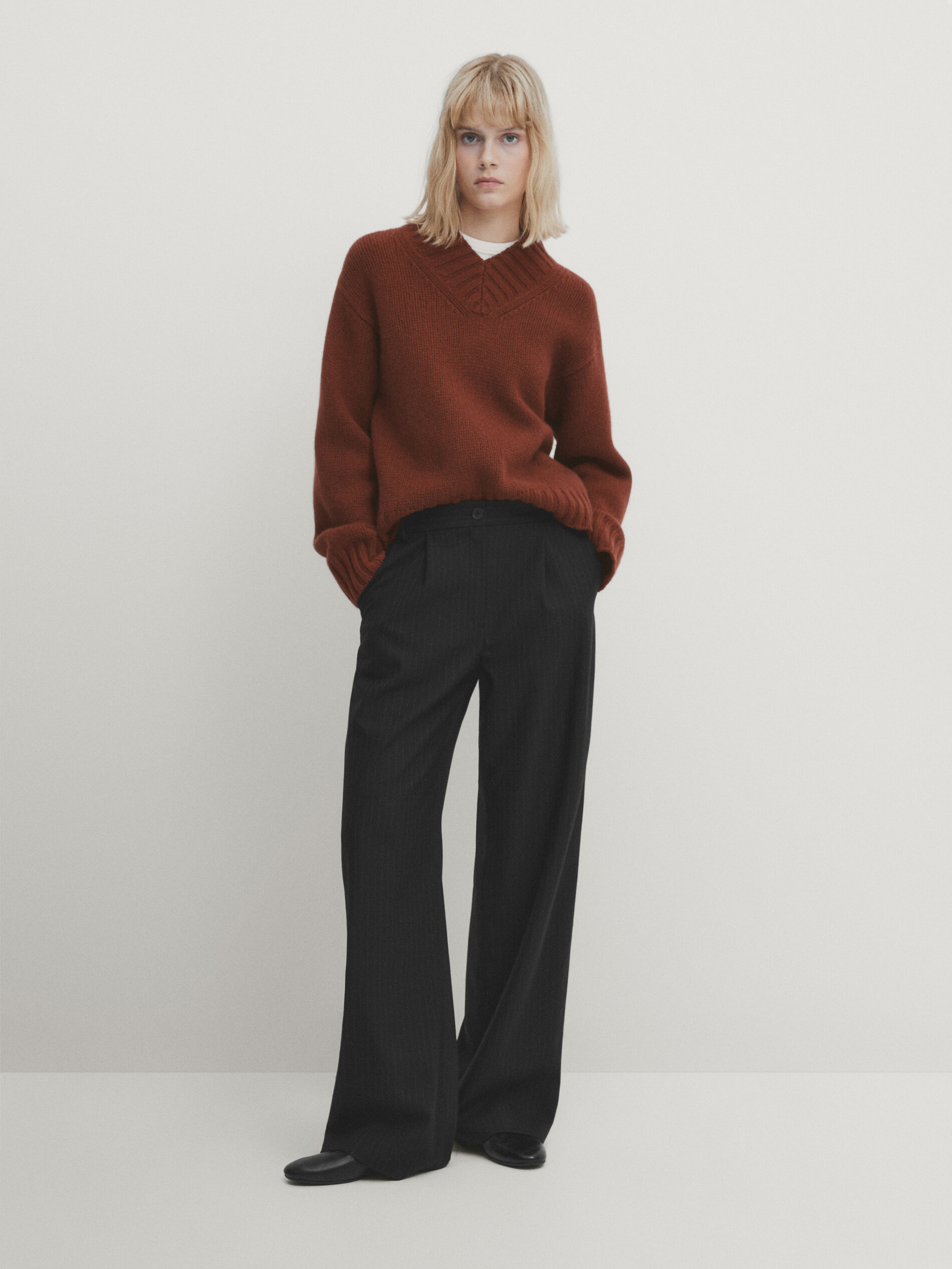 Pinstripe smart discount jogger trousers