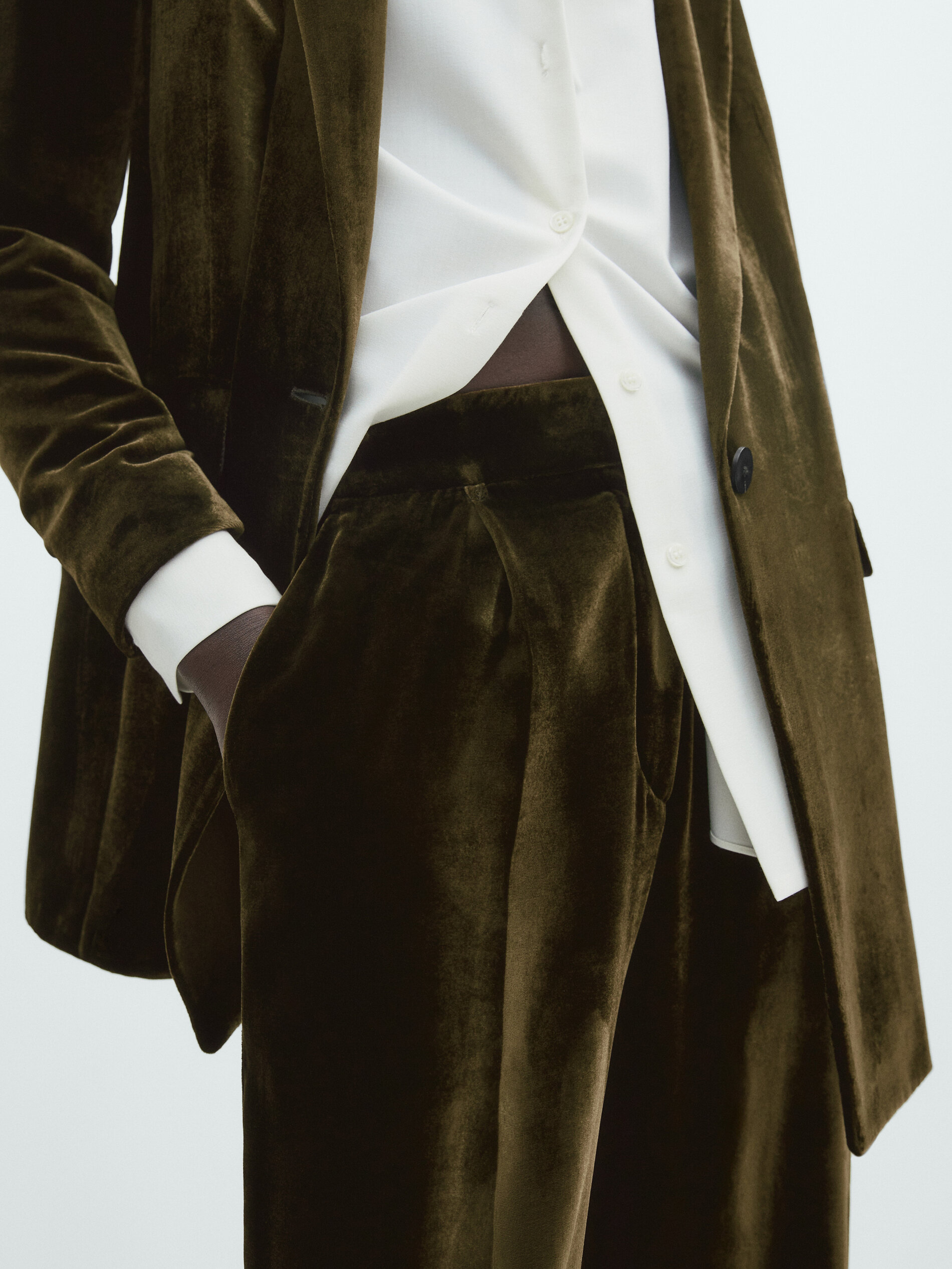 Massimo dutti new arrivals velvet blazer