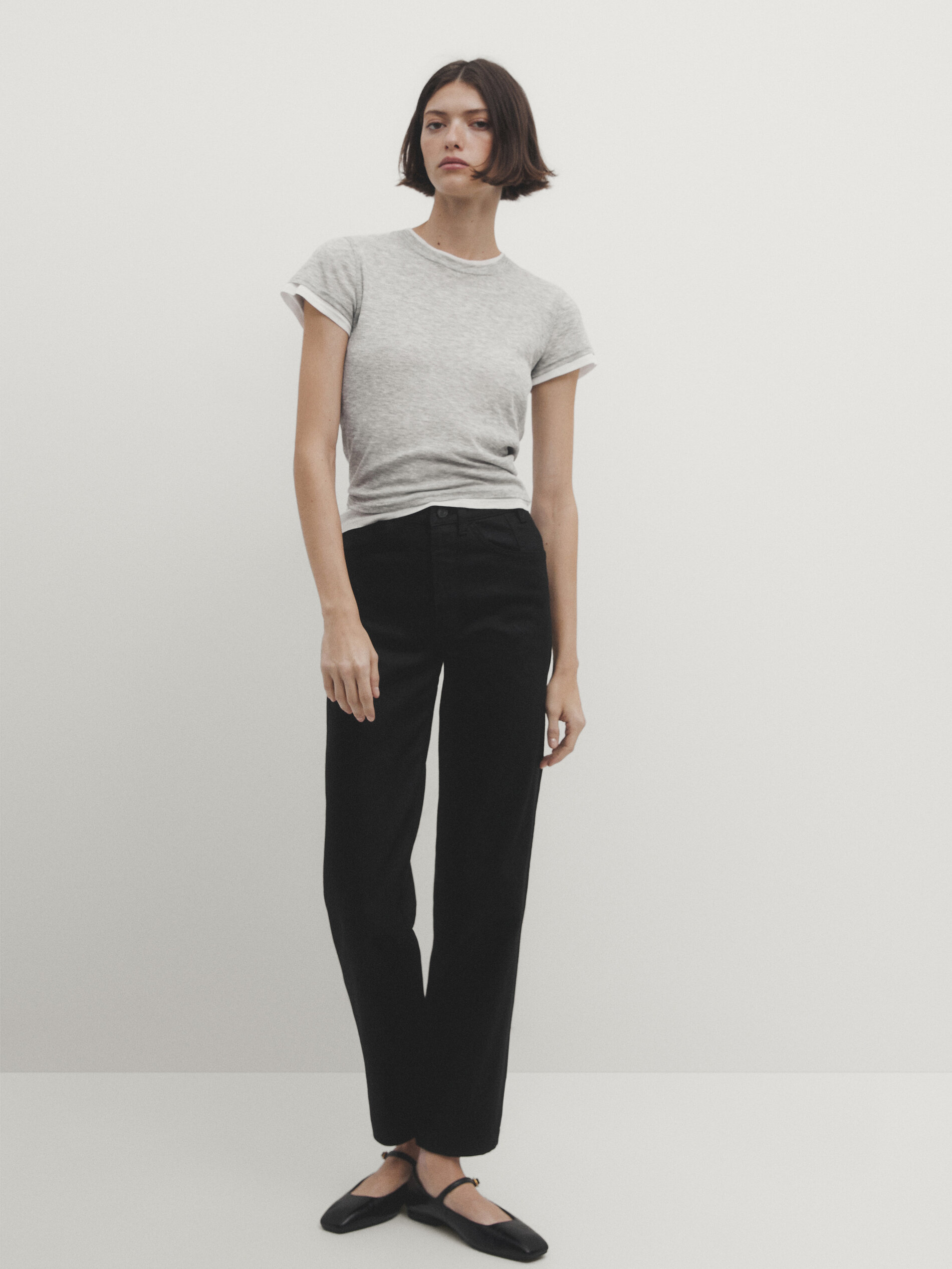 Slim Fit Cigarette trousers - Black/White checked - Men | H&M