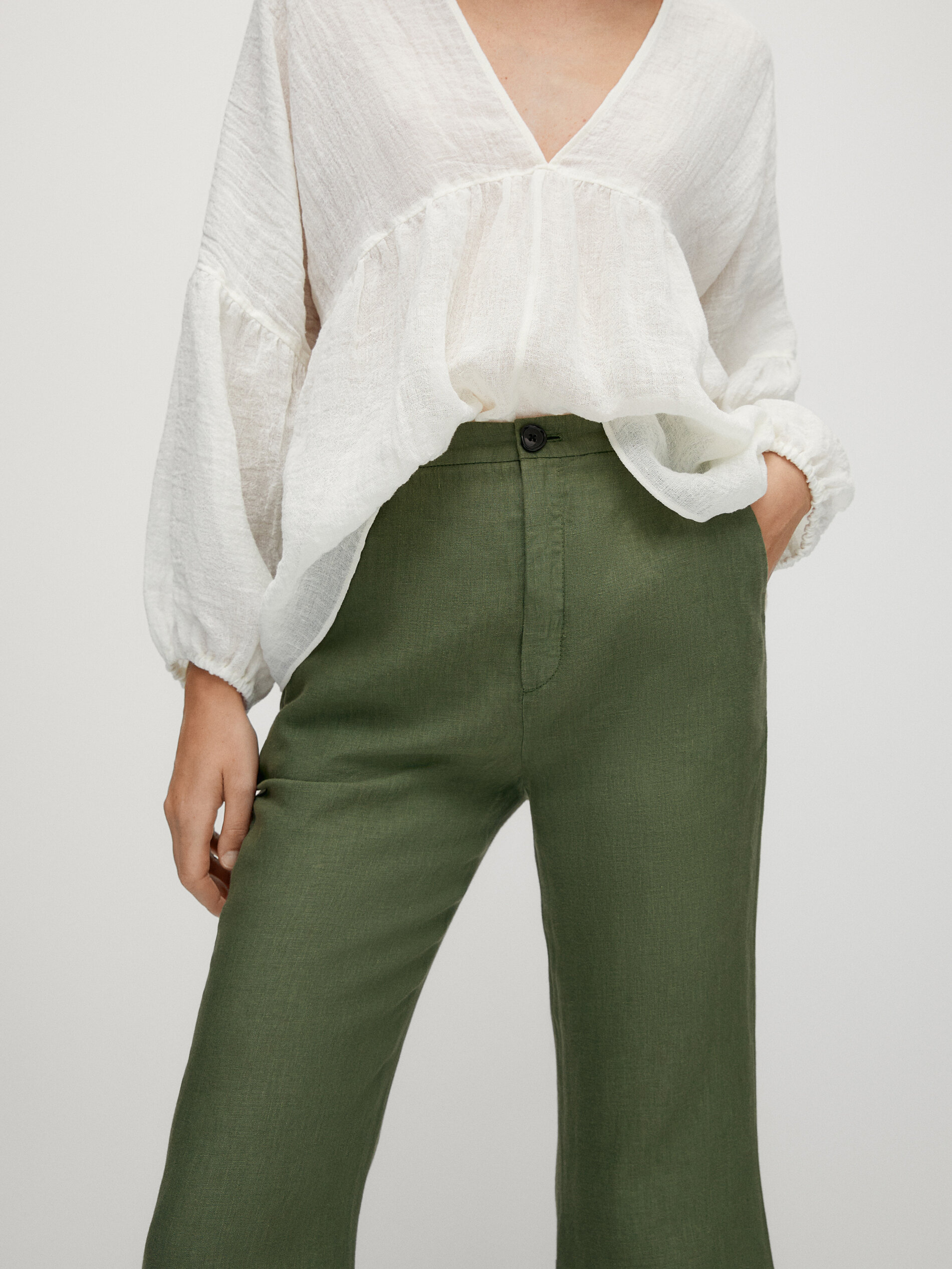 Pantalon lino hombre massimo discount dutti
