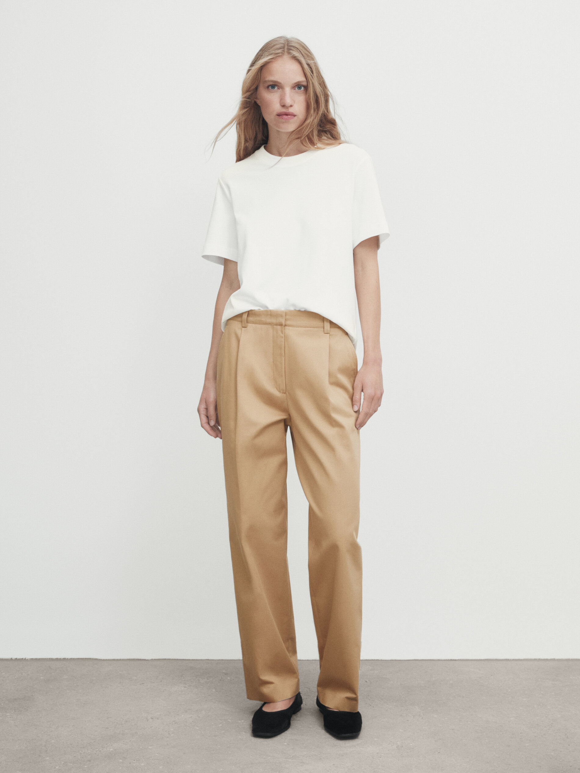 Camel straight clearance leg trousers