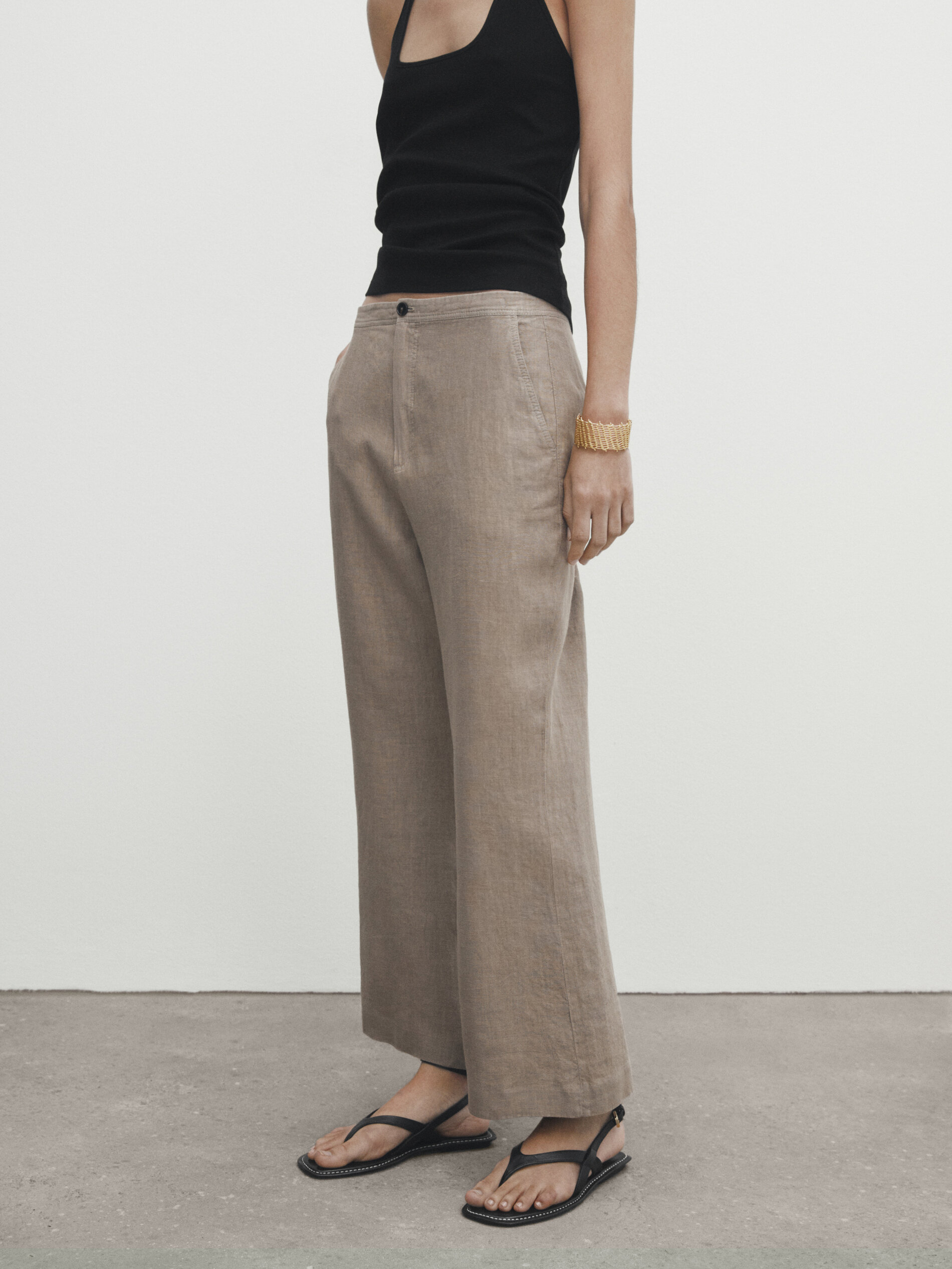 Massimo Dutti Women's White Linen Pants Size 34 | eBay