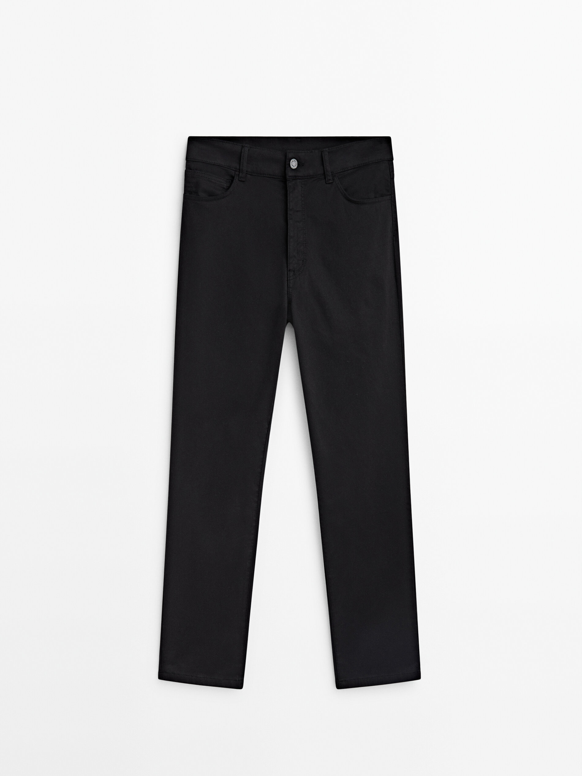 Code by Lifestyle Black Regular Fit Cropped Pants