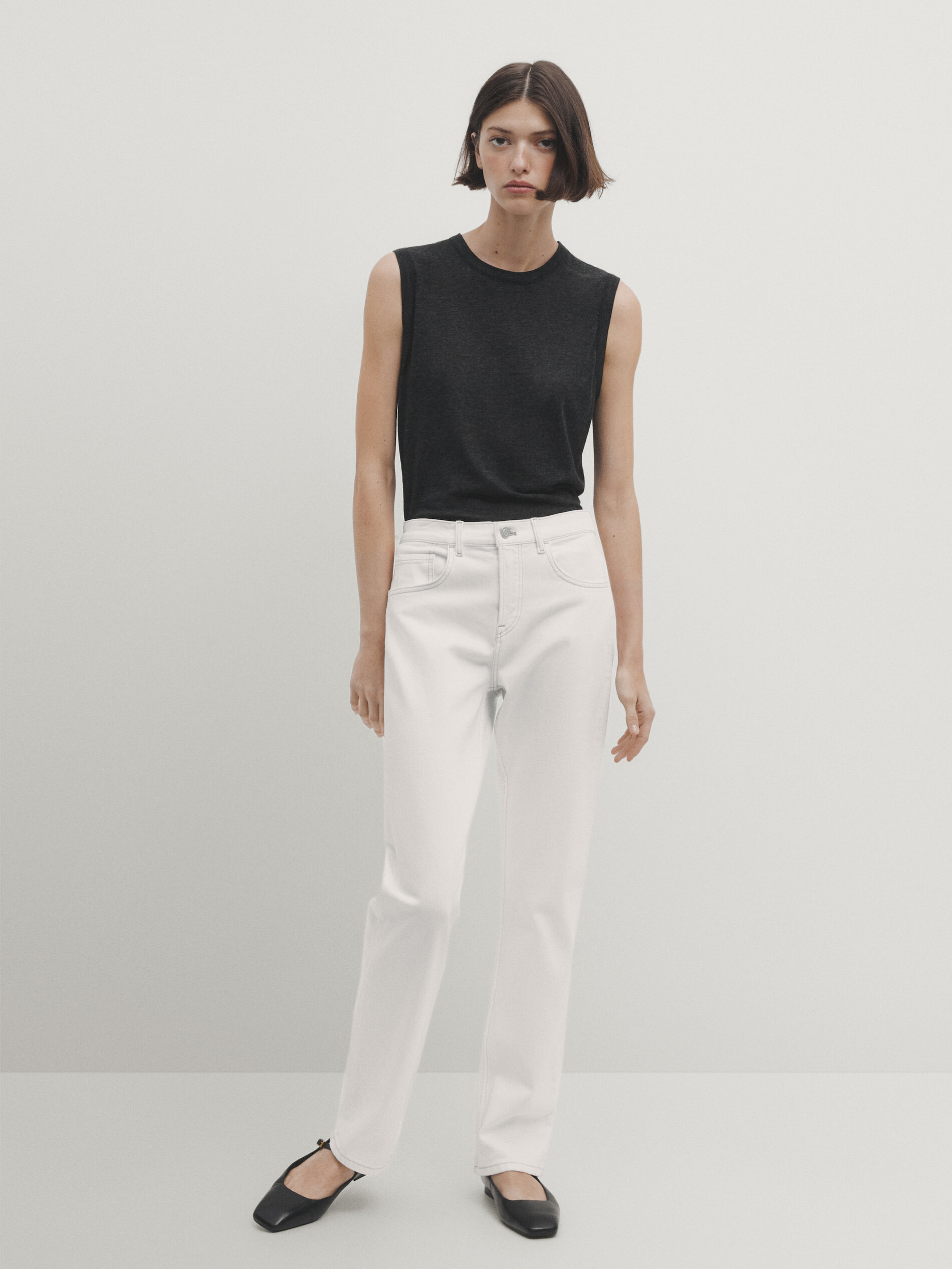 Massimo dutti straight leg jeans top