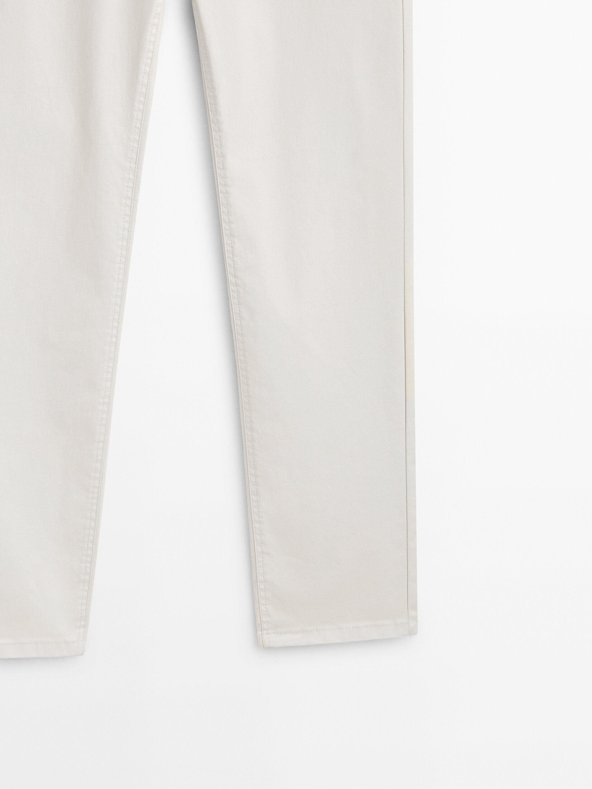 High waist straight leg coated trousers