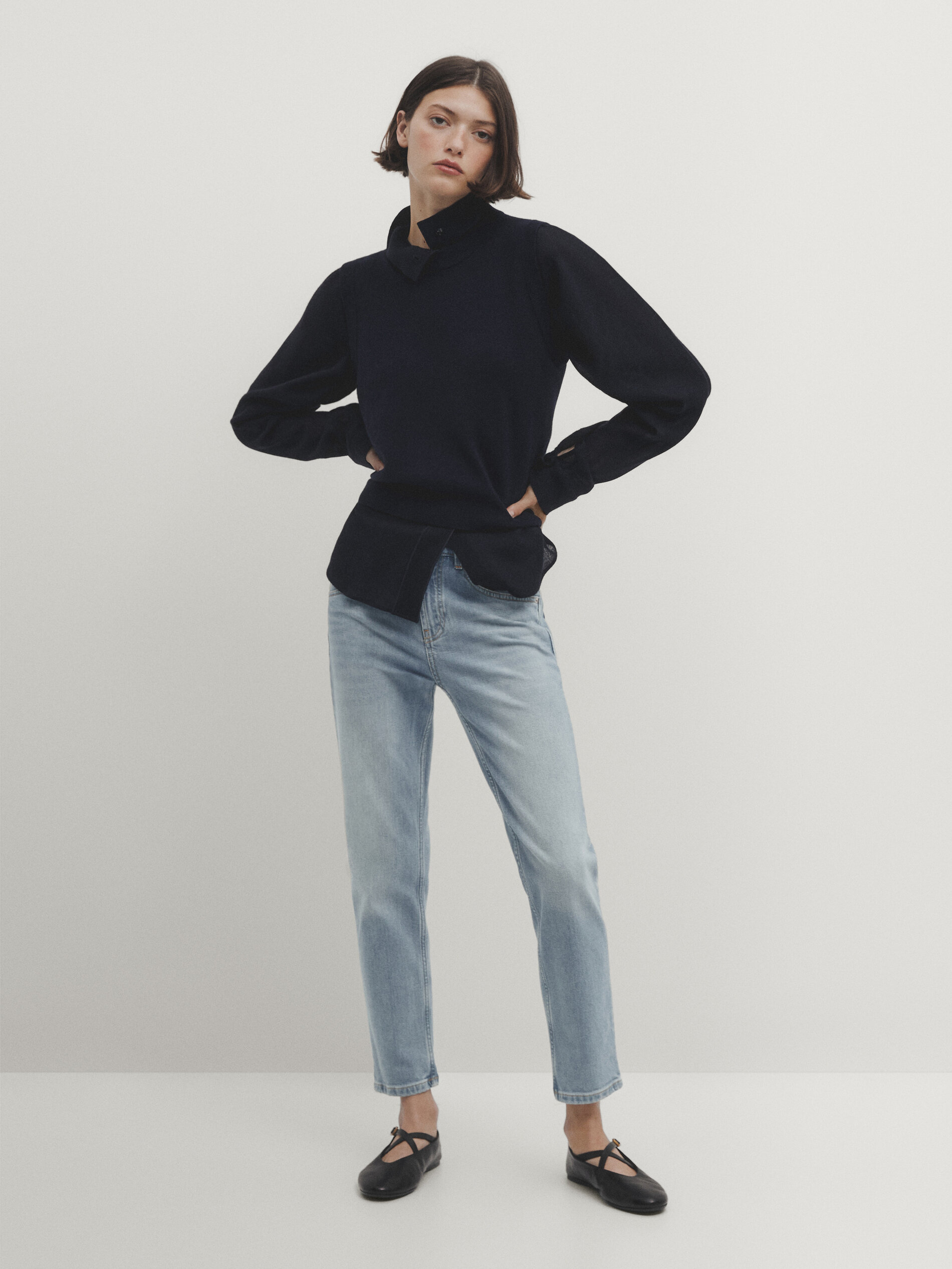 Massimo dutti mid hotsell rise slim cropped