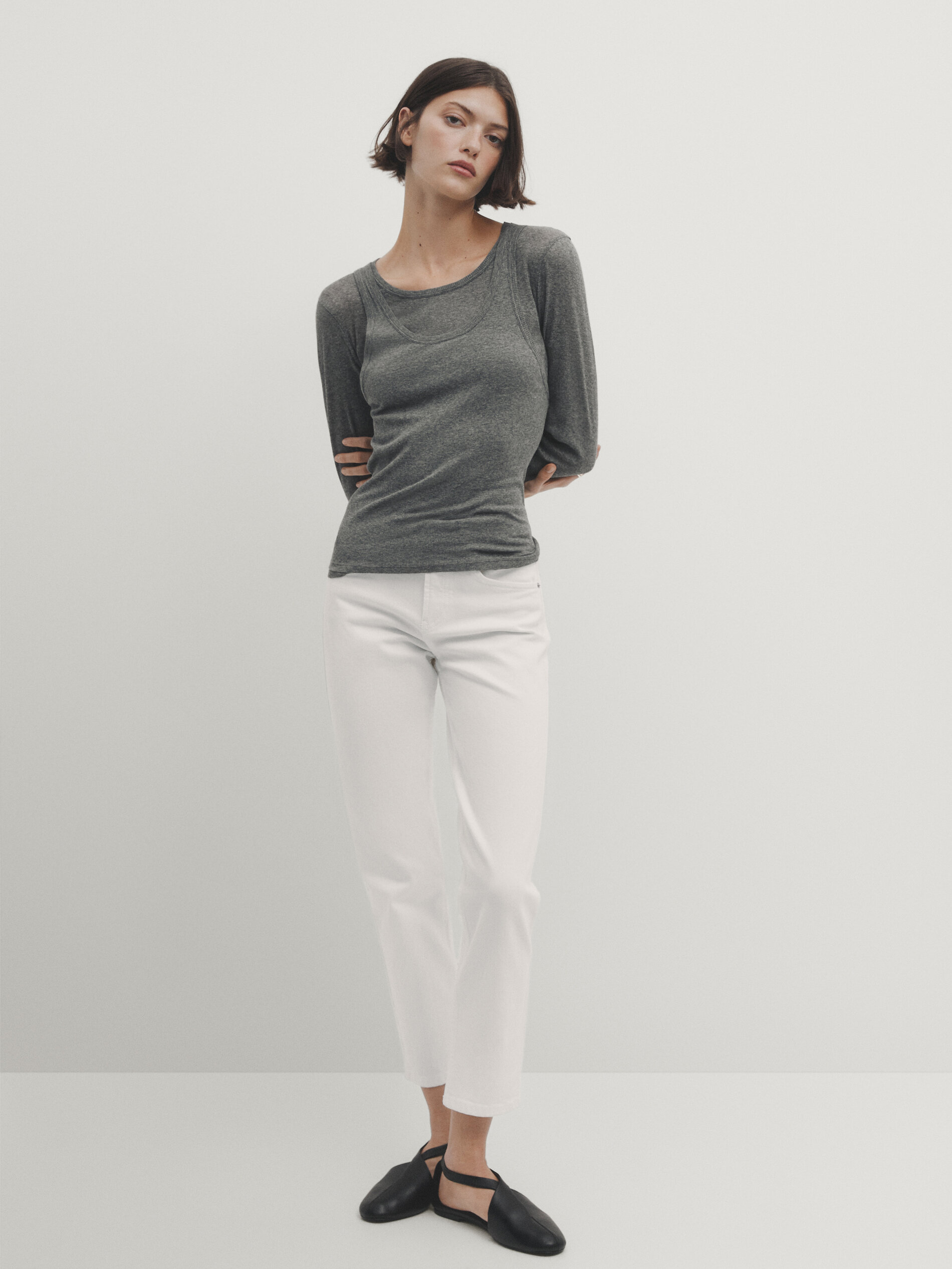 Slim top cropped fit