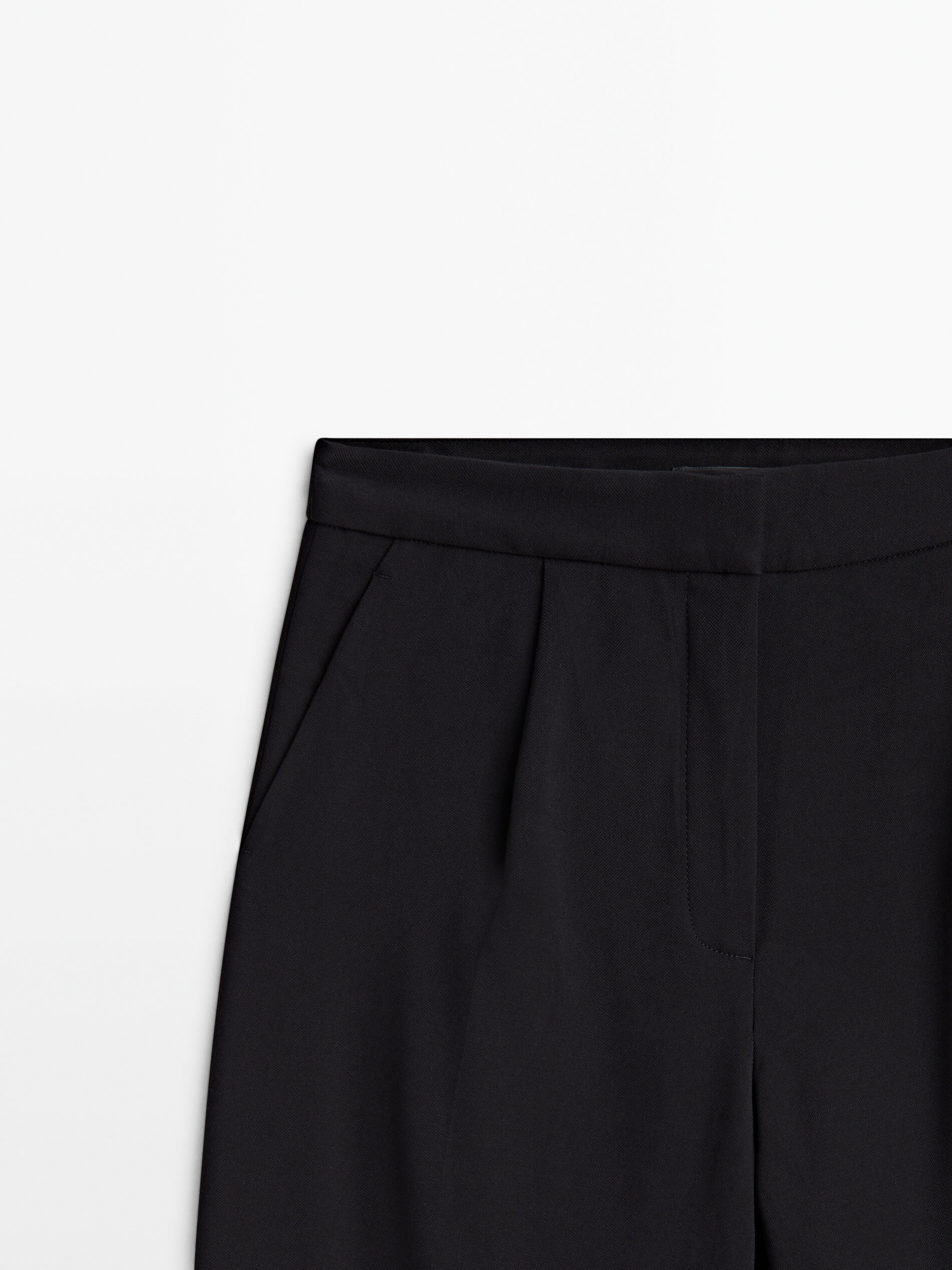 Crepe suit trousers Black Dressy Massimo Dutti