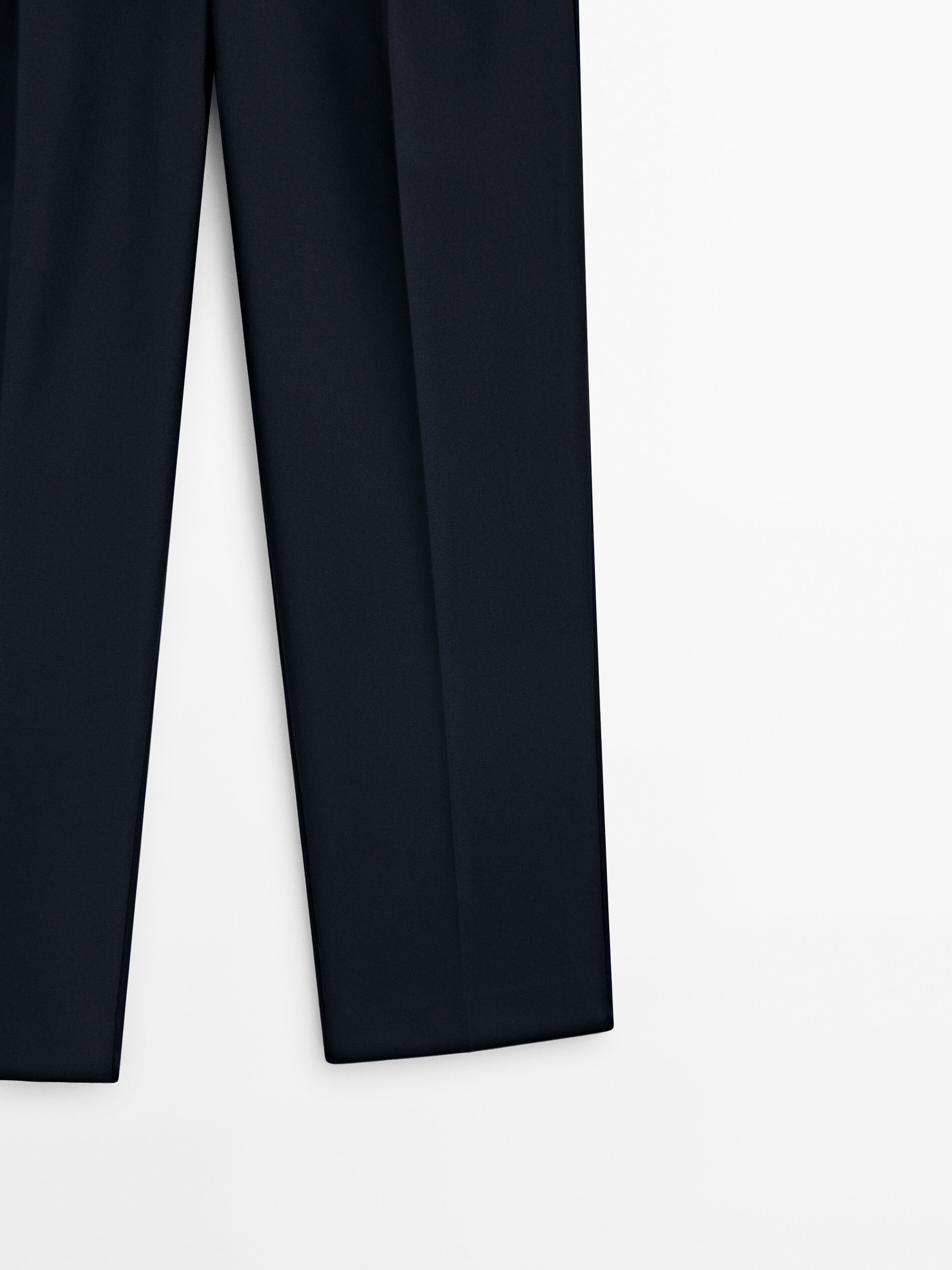 Darted jogger fit trousers Navy Blue Dressy Massimo Dutti