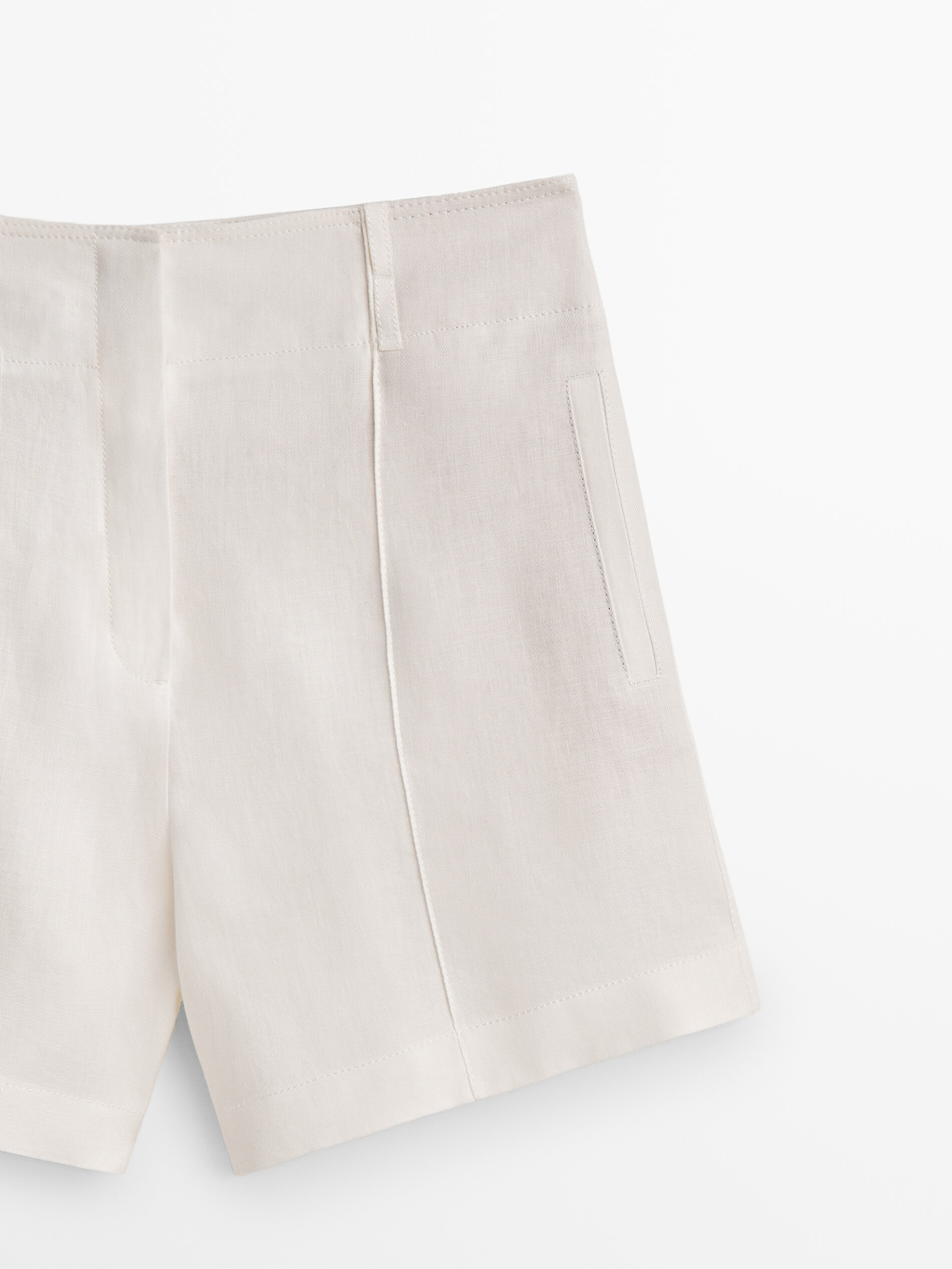Womens linen hot sale bermuda shorts