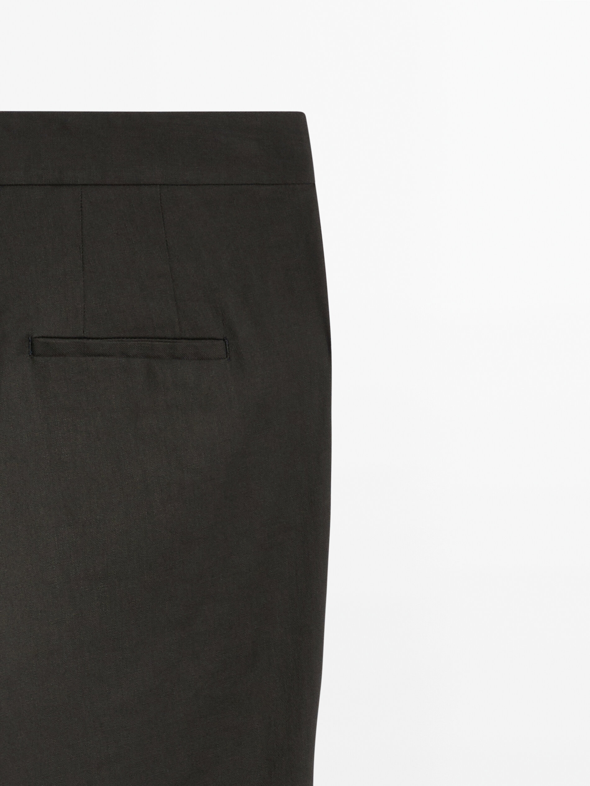 Massimo Dutti Flannel Trousers In Black - 38 - S - UK: 10 | eBay