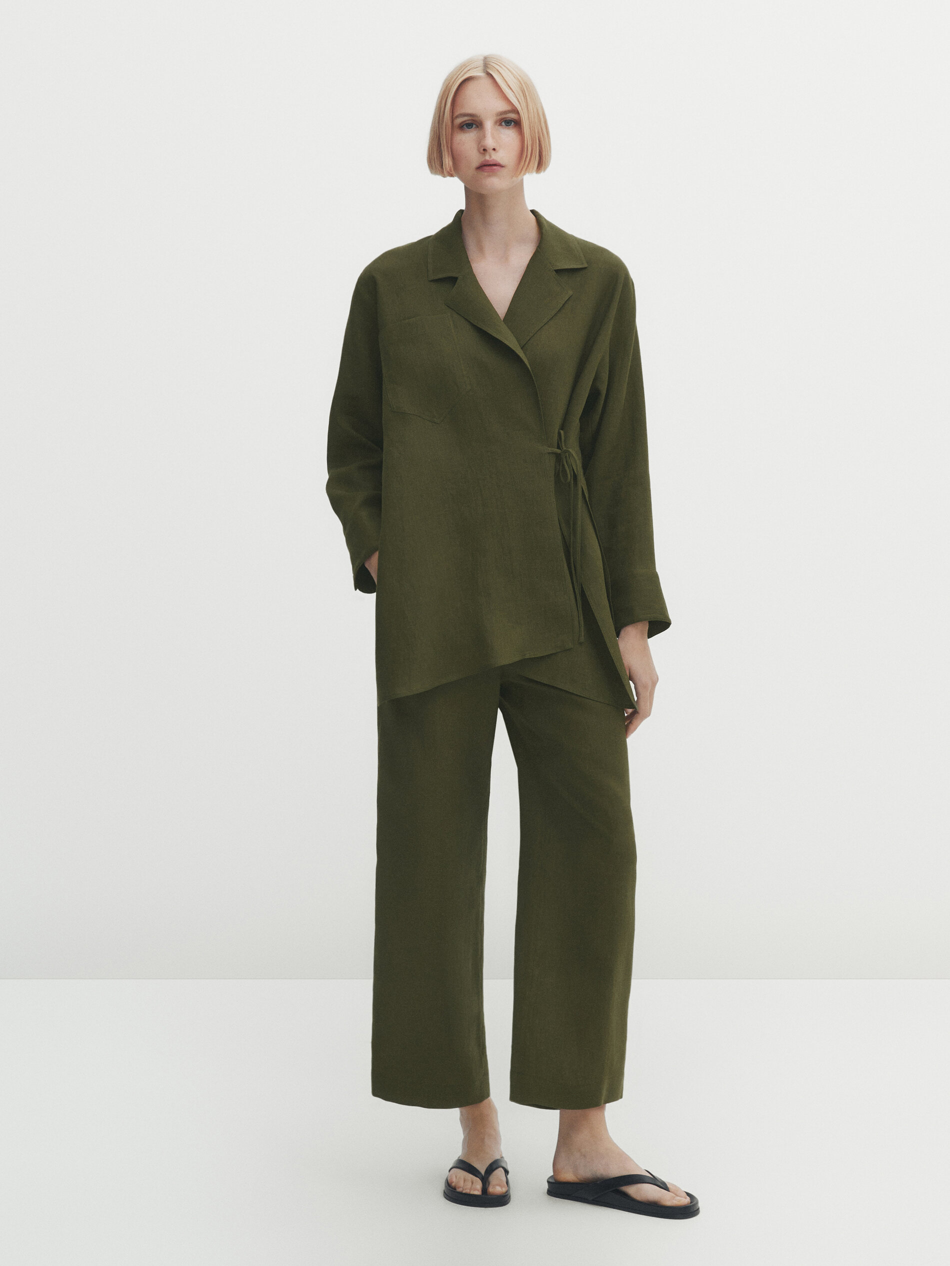 Massimo dutti linen trousers best sale