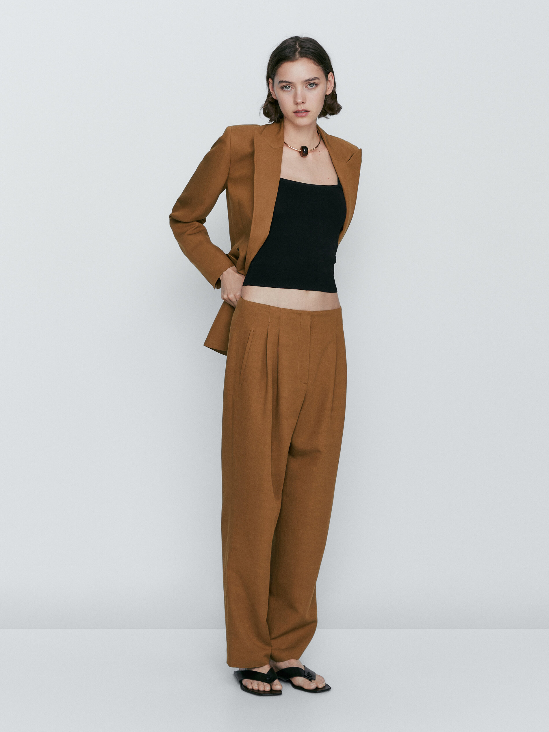 Massimo dutti wide leg trousers 2025