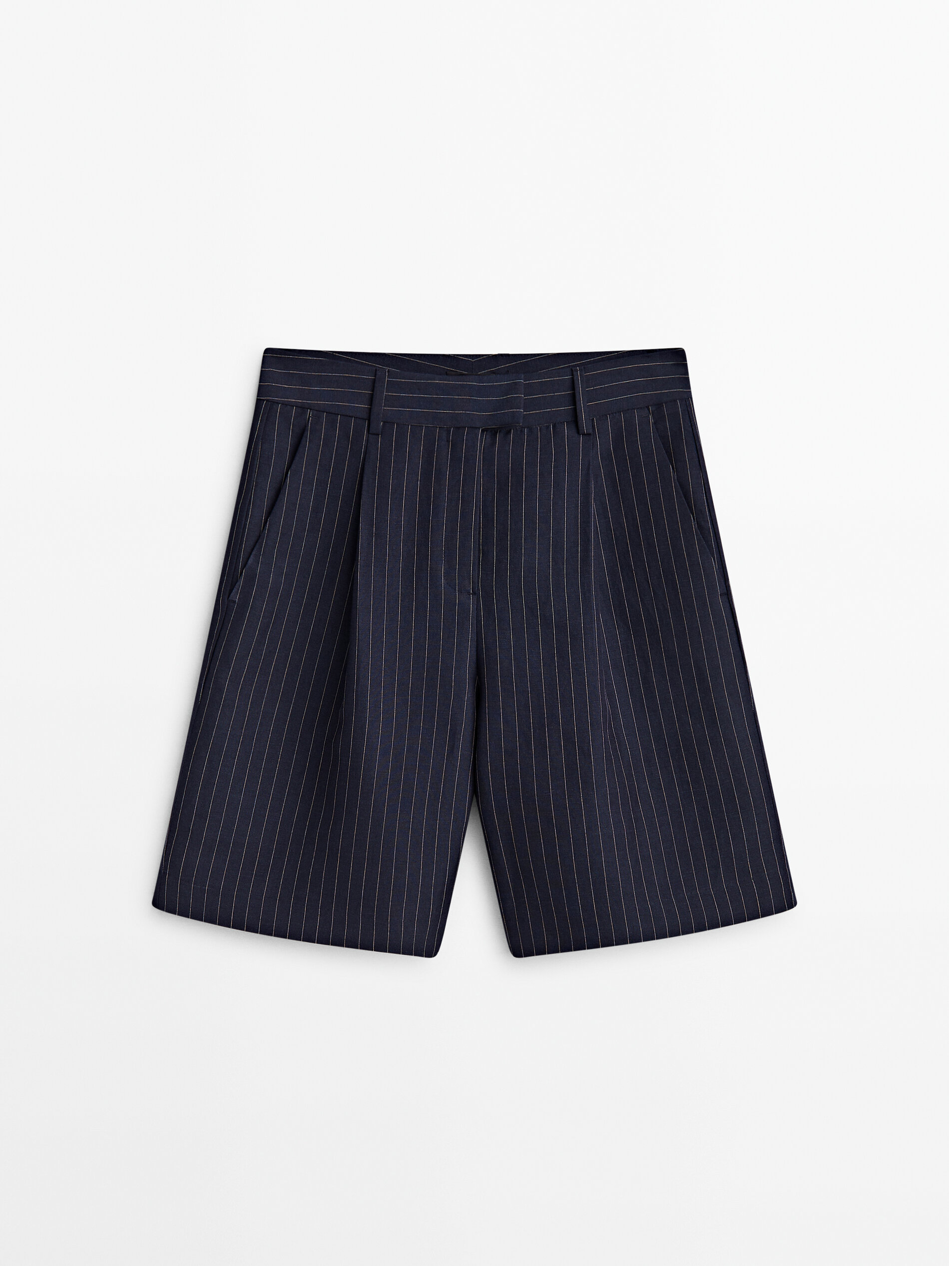 Navy blue striped shorts store