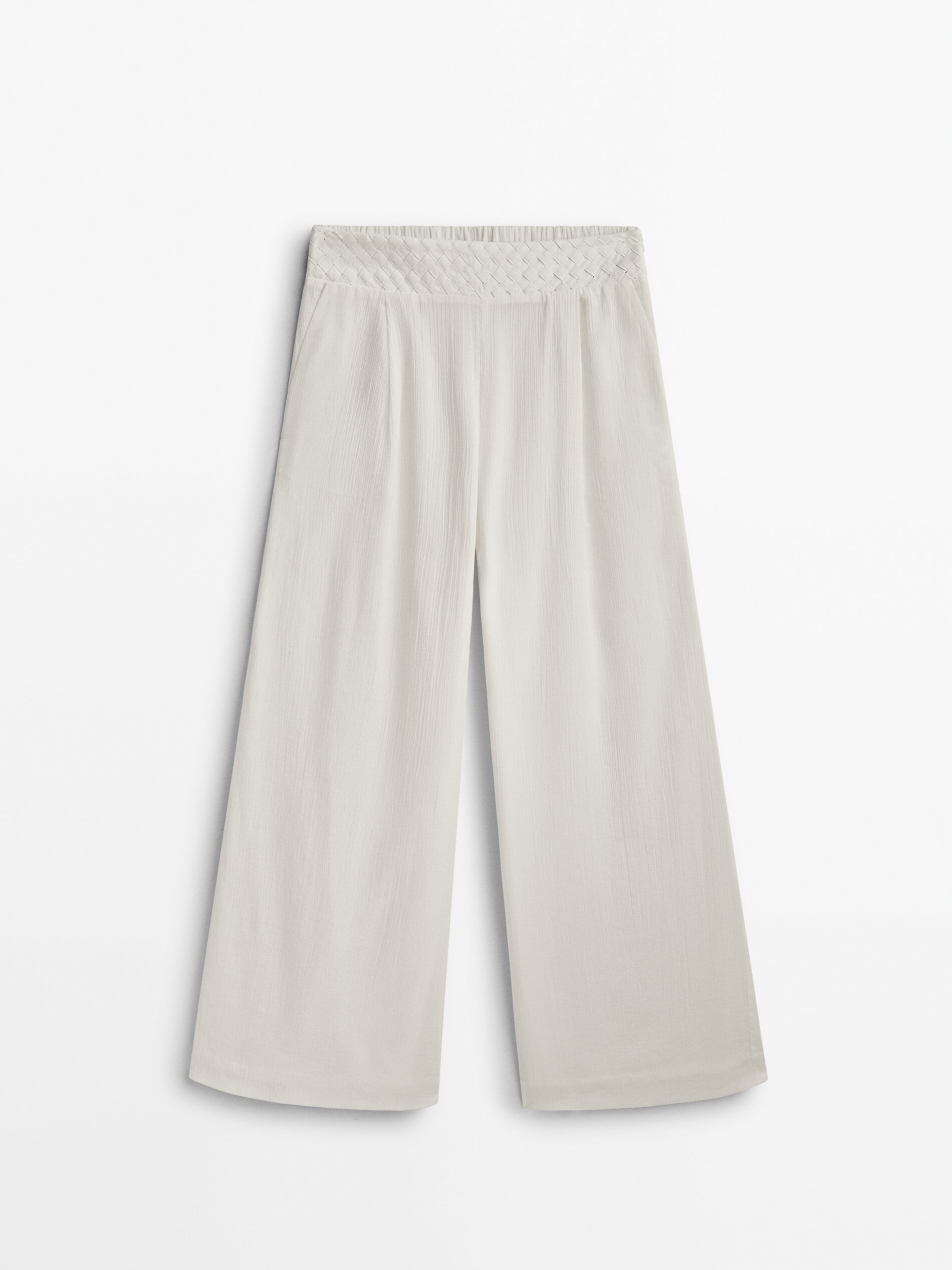 Darted jogging fit linen trousers  Massimo Dutti