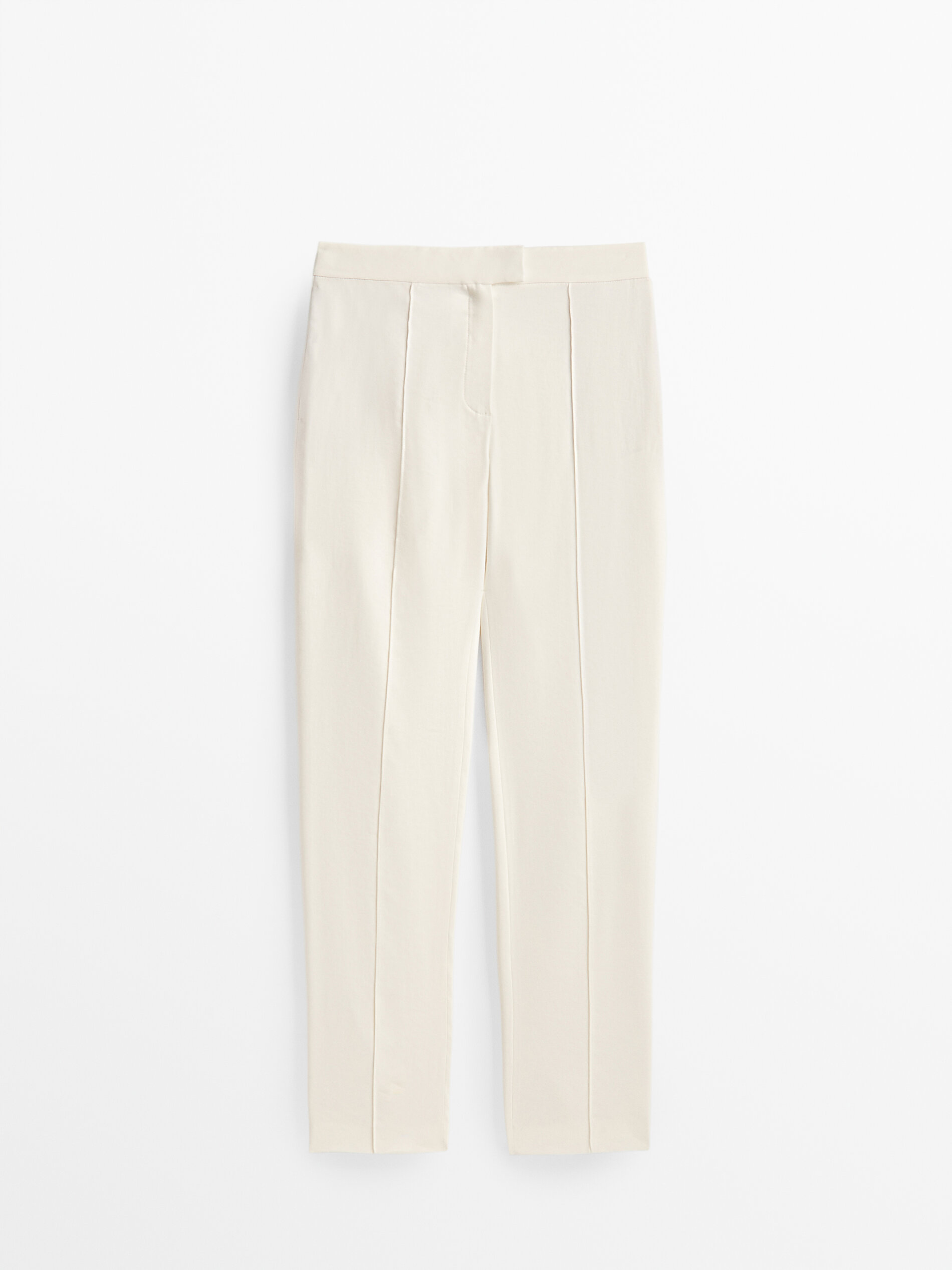 Trousers Massimo Dutti Khaki size 6 UK in Cotton - 40841082