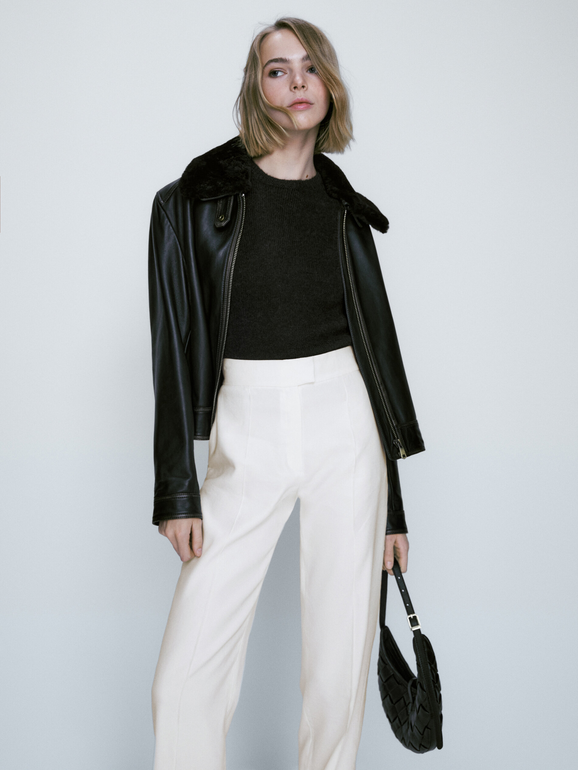 Massimo dutti pantalon new arrivals blanco
