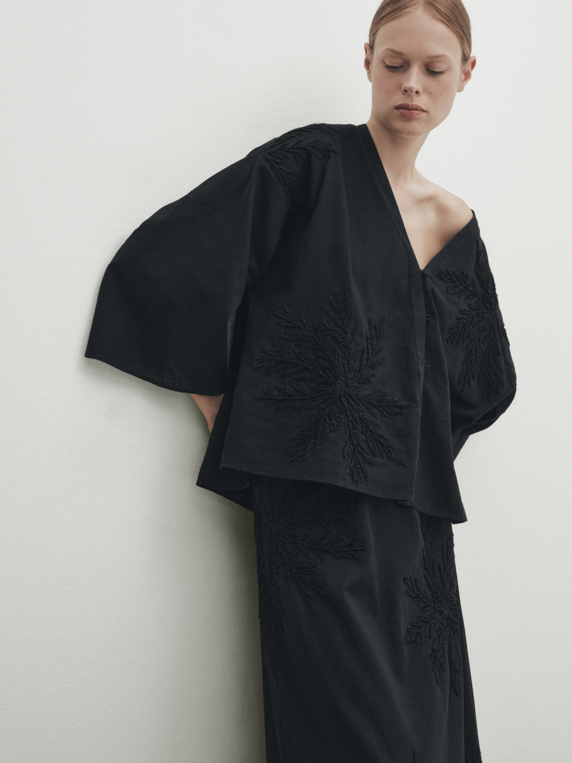 Black sales kimono shirt