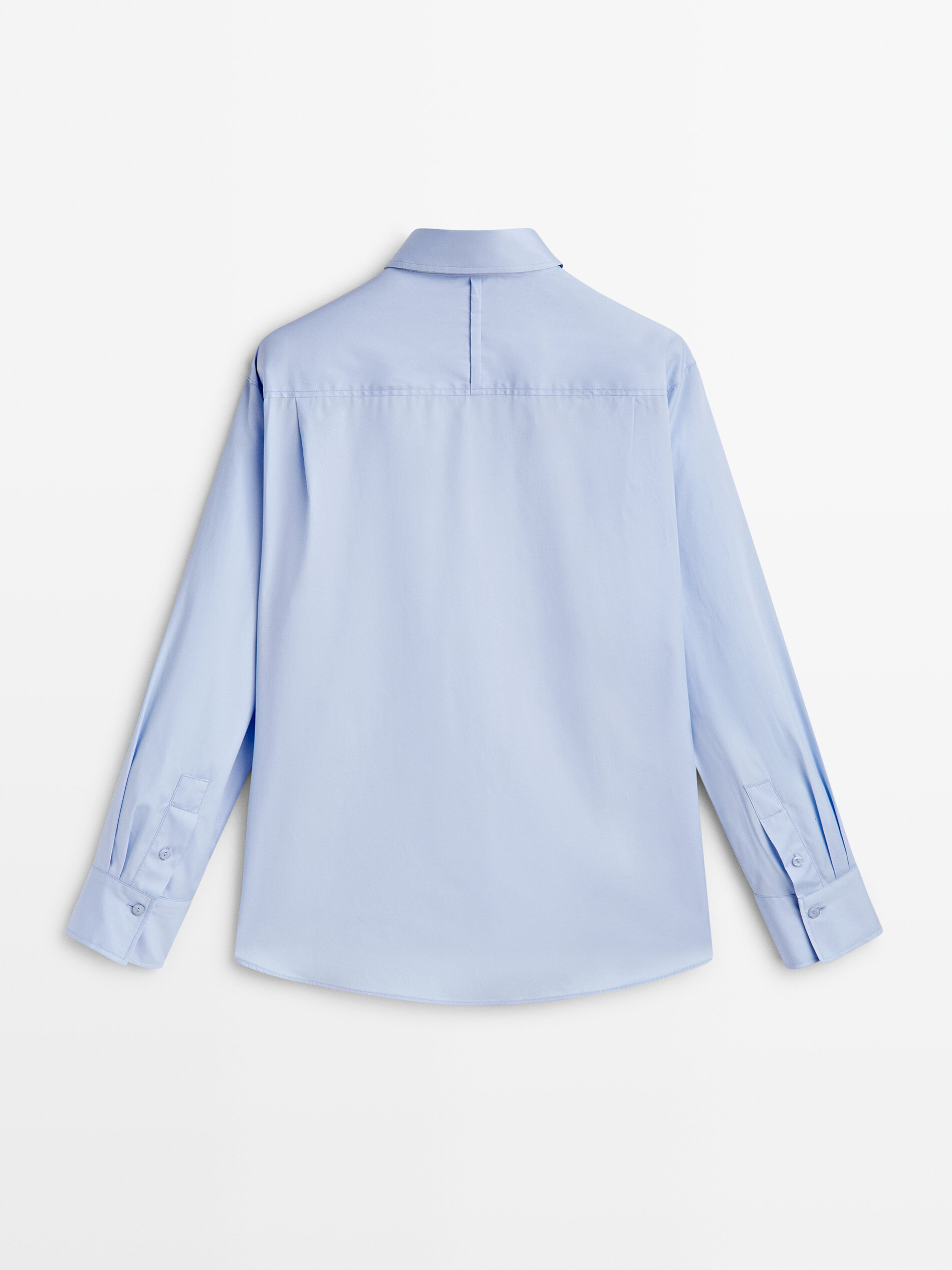 Poplin shirt with pocket · Sky Blue · Shirts | Massimo Dutti