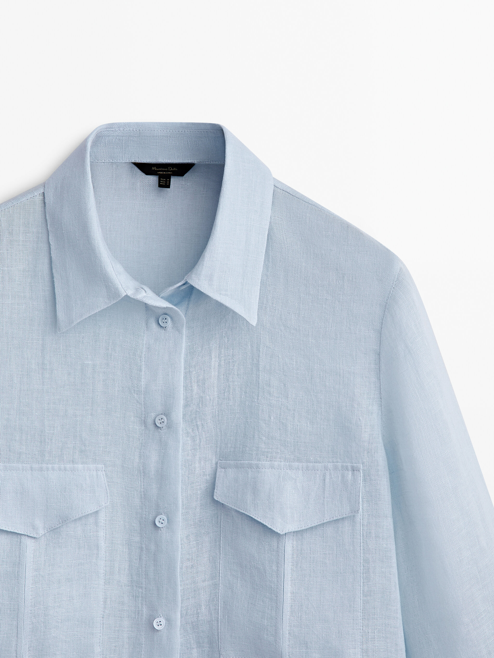 Chemise en lin massimo discount dutti