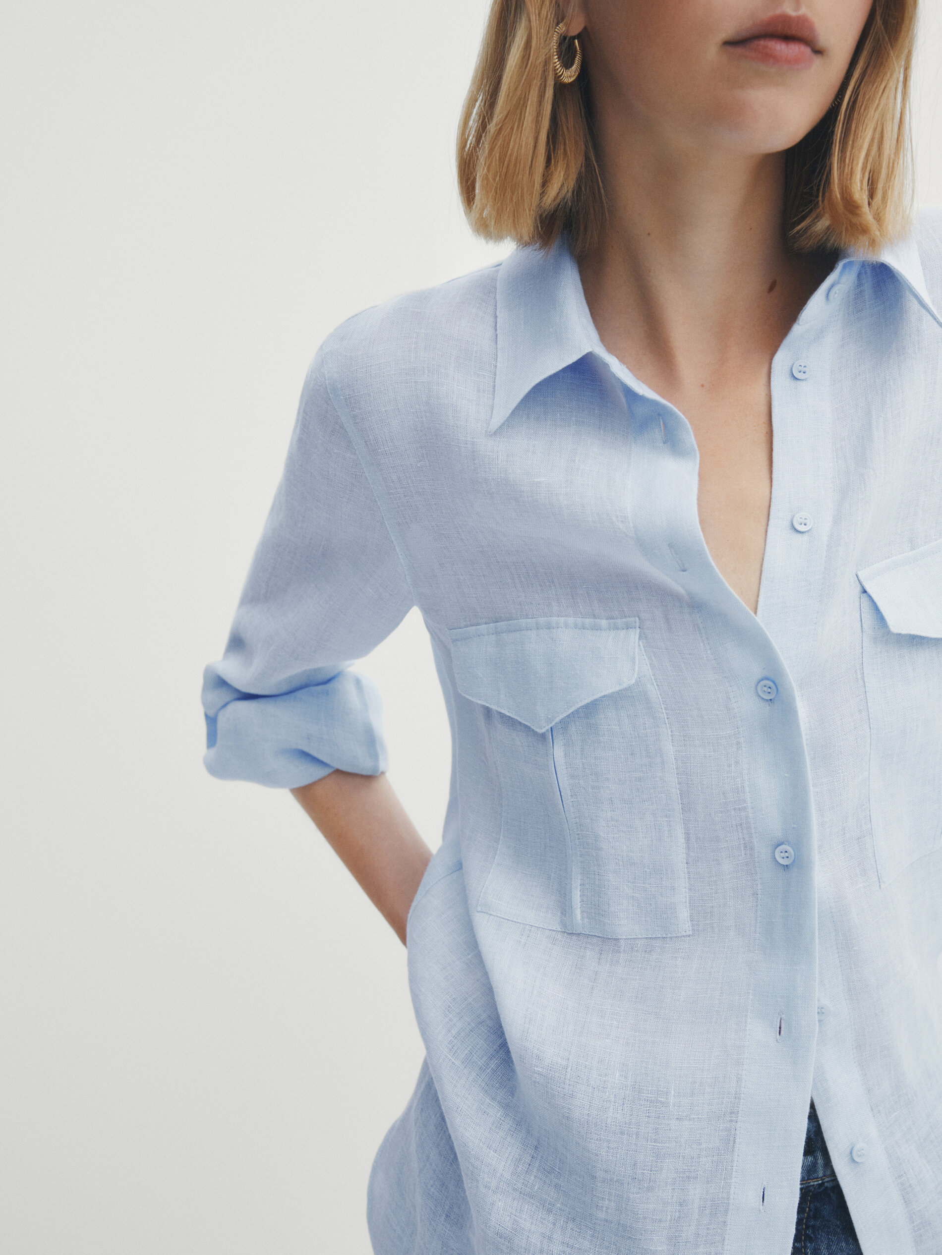 Chemise lin massimo dutti outlet