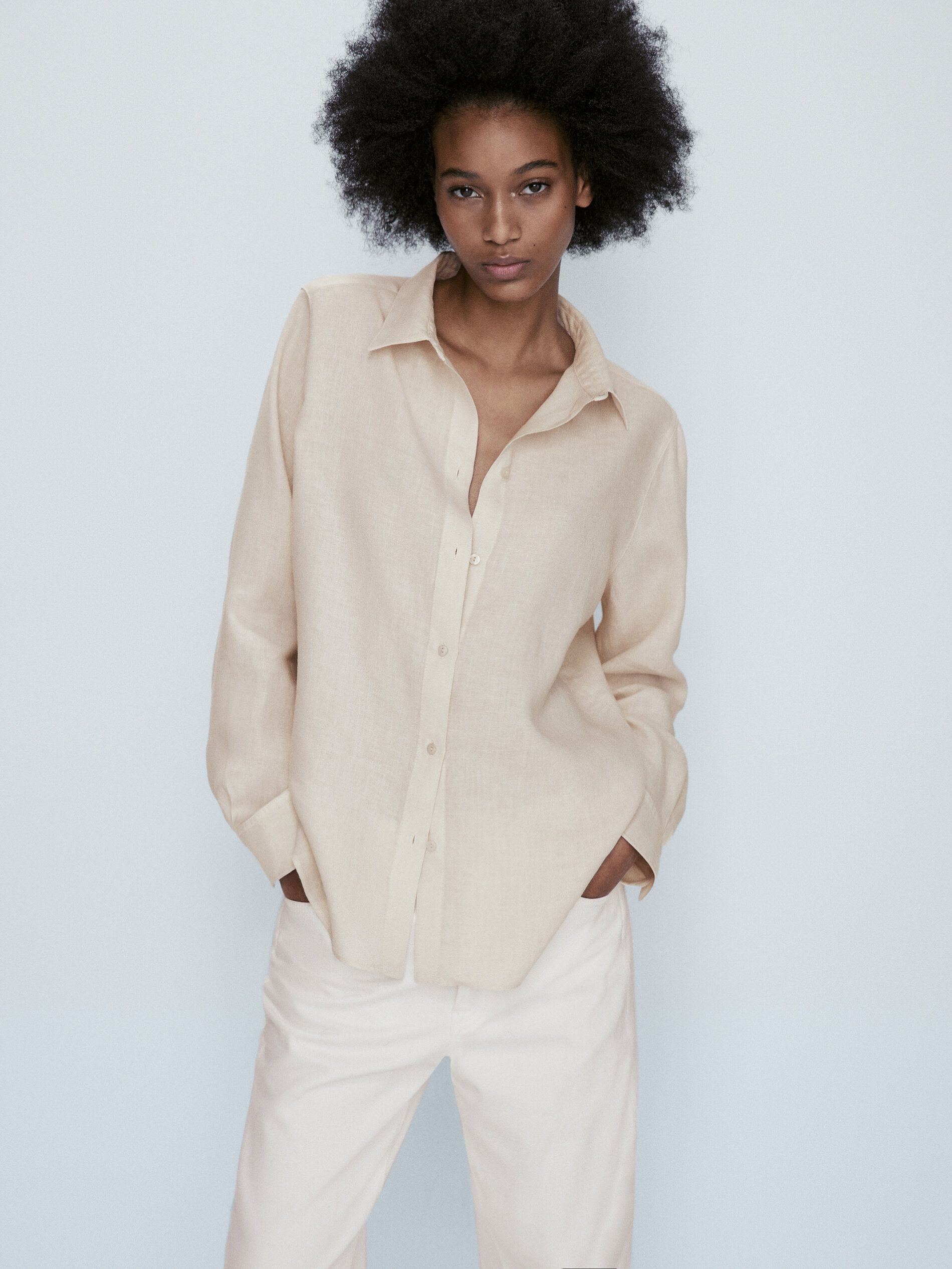Massimo dutti camisas lino discount mujer