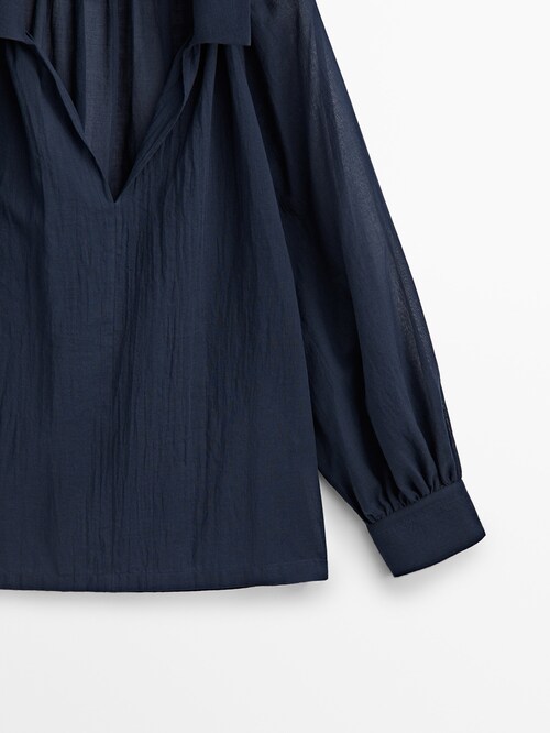 Tejido extra ancho de algodón vestido retro costura azul Fabric by Stof  France - modesS4u