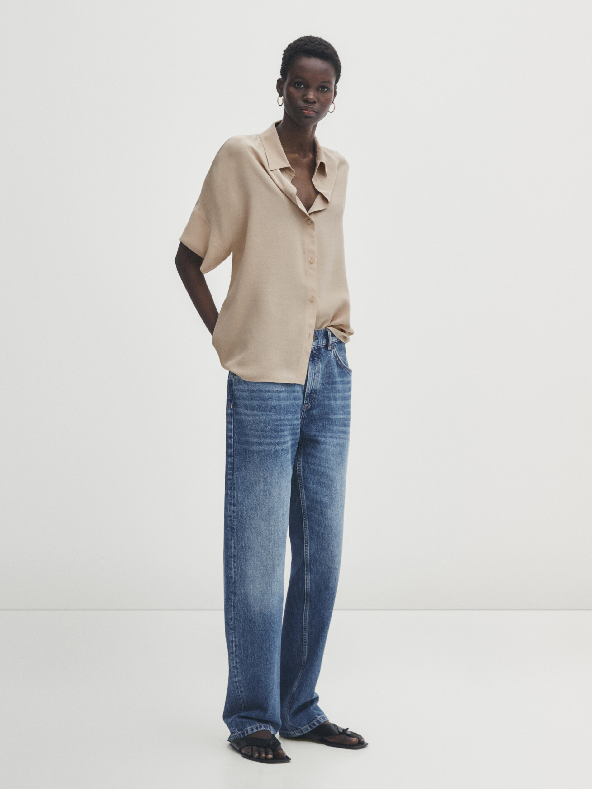 Camisa blanca massimo dutti clearance