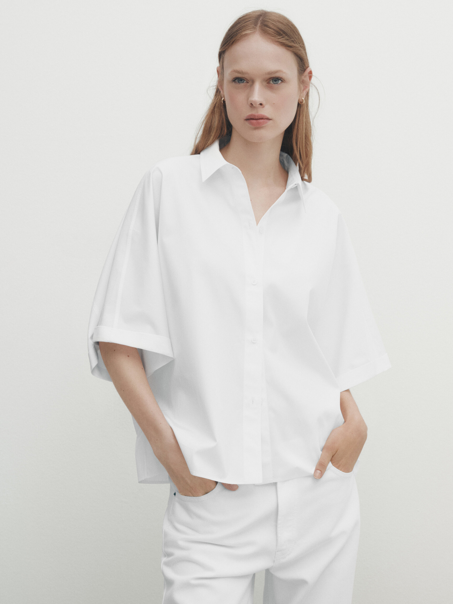 White online kimono shirt
