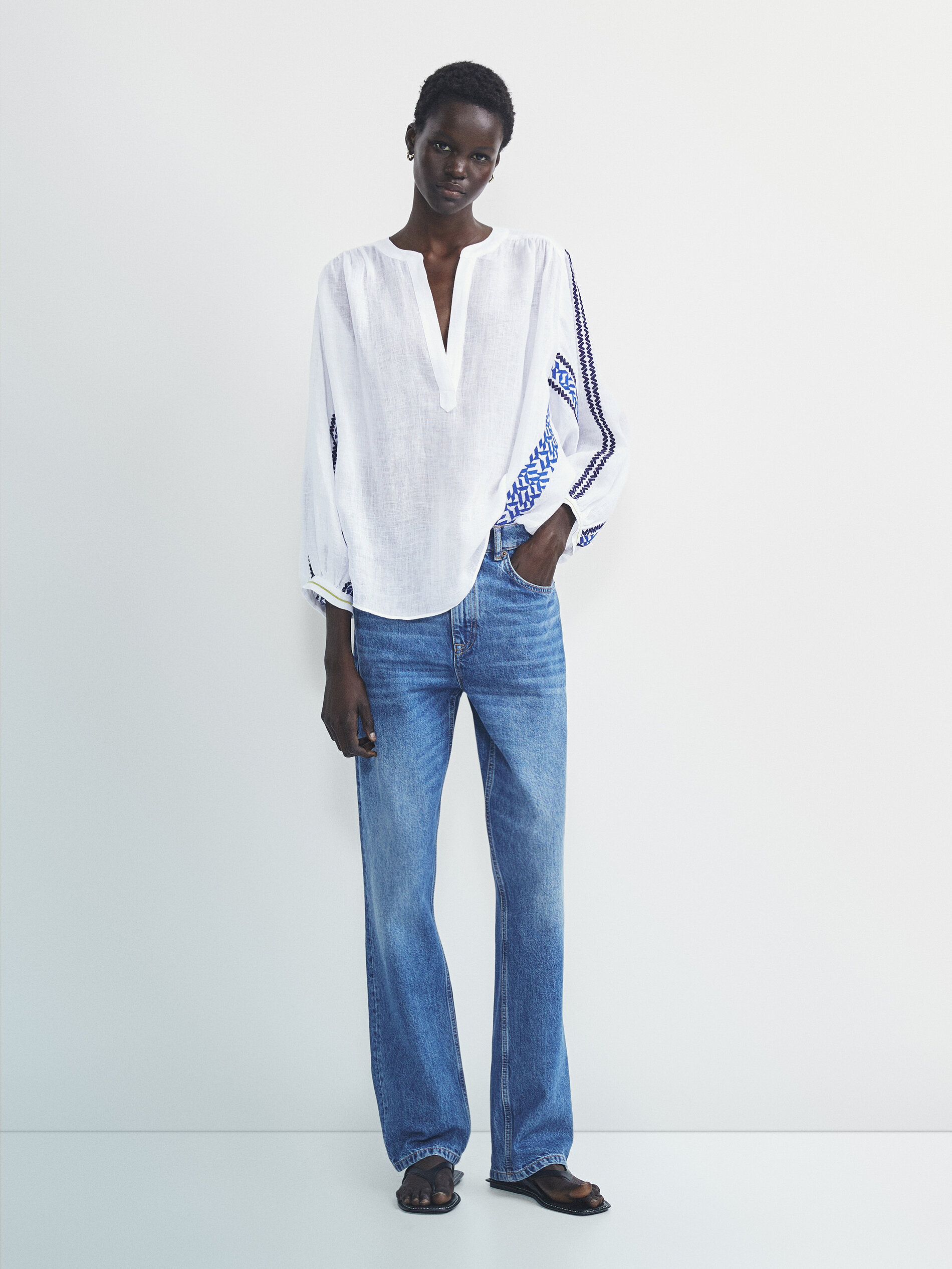 Camisas lino online massimo dutti