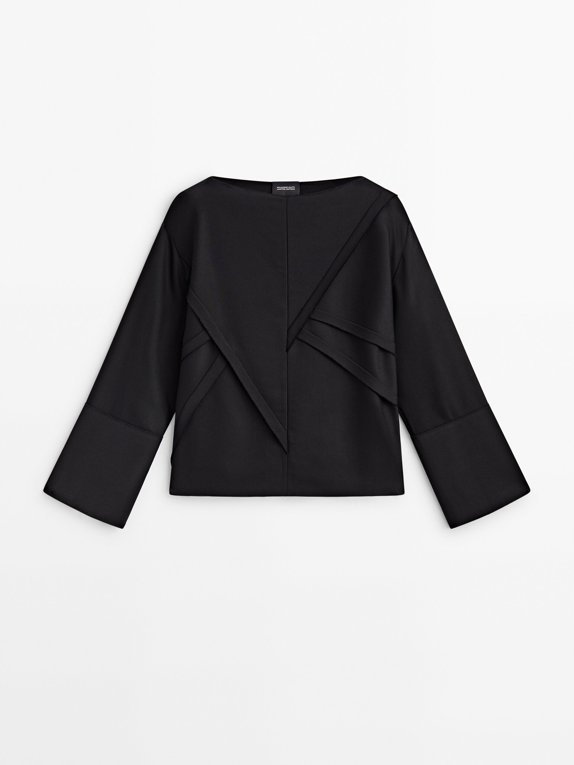 Blusa fluida cortes negra Limited Edition Negro Camisas