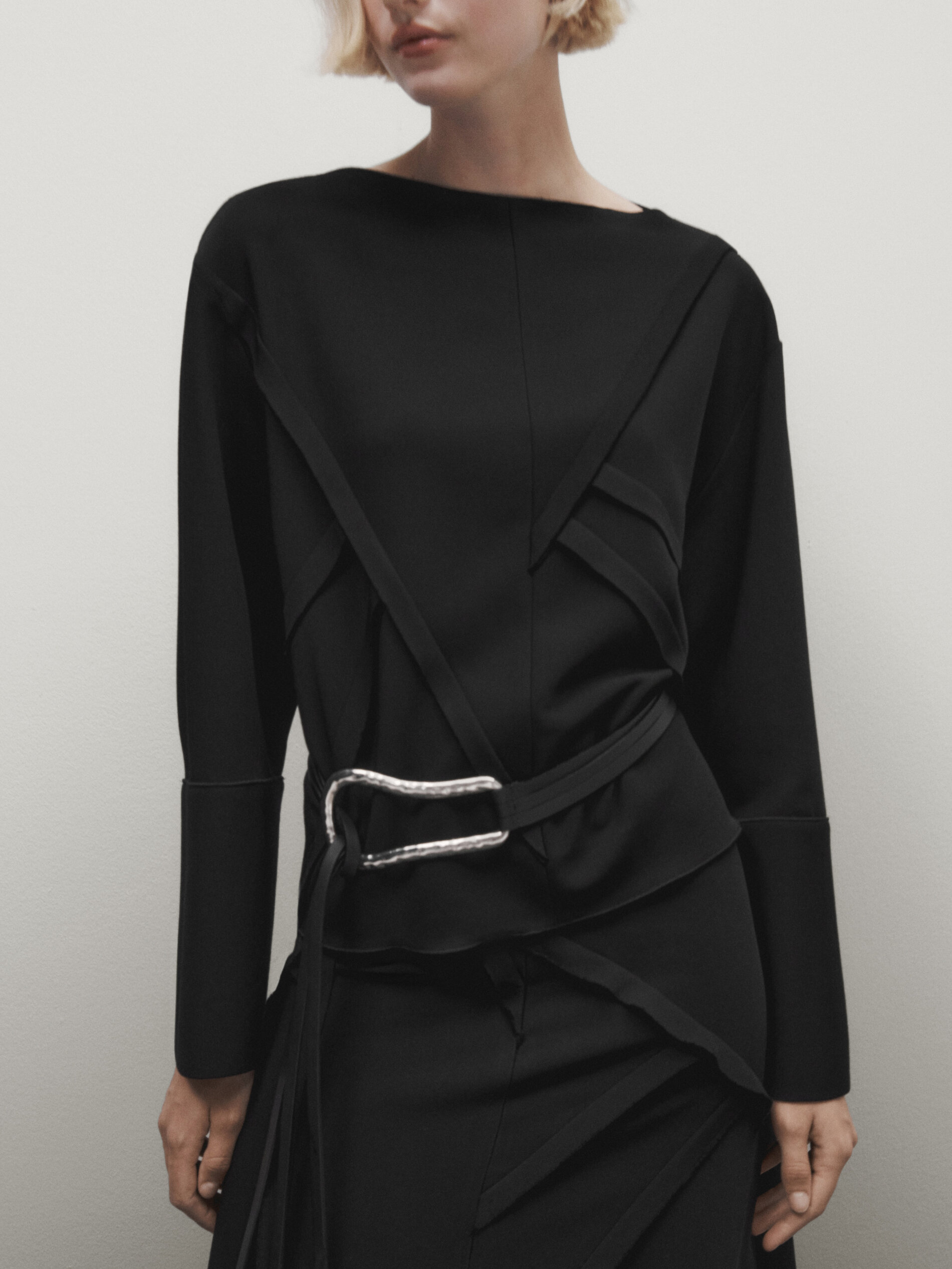 Blusa negra hot sale massimo dutti