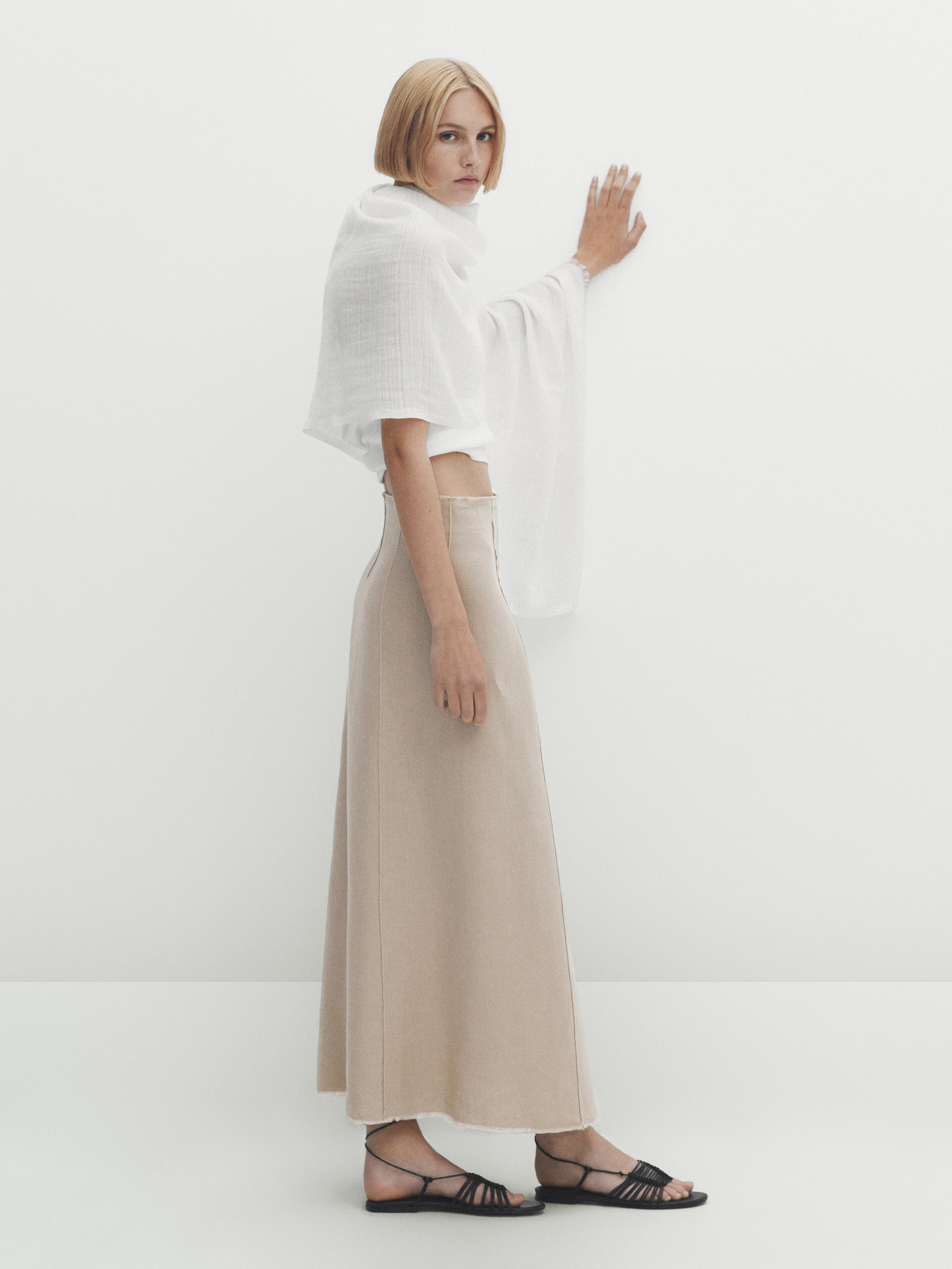 Jupe midi couture outlet