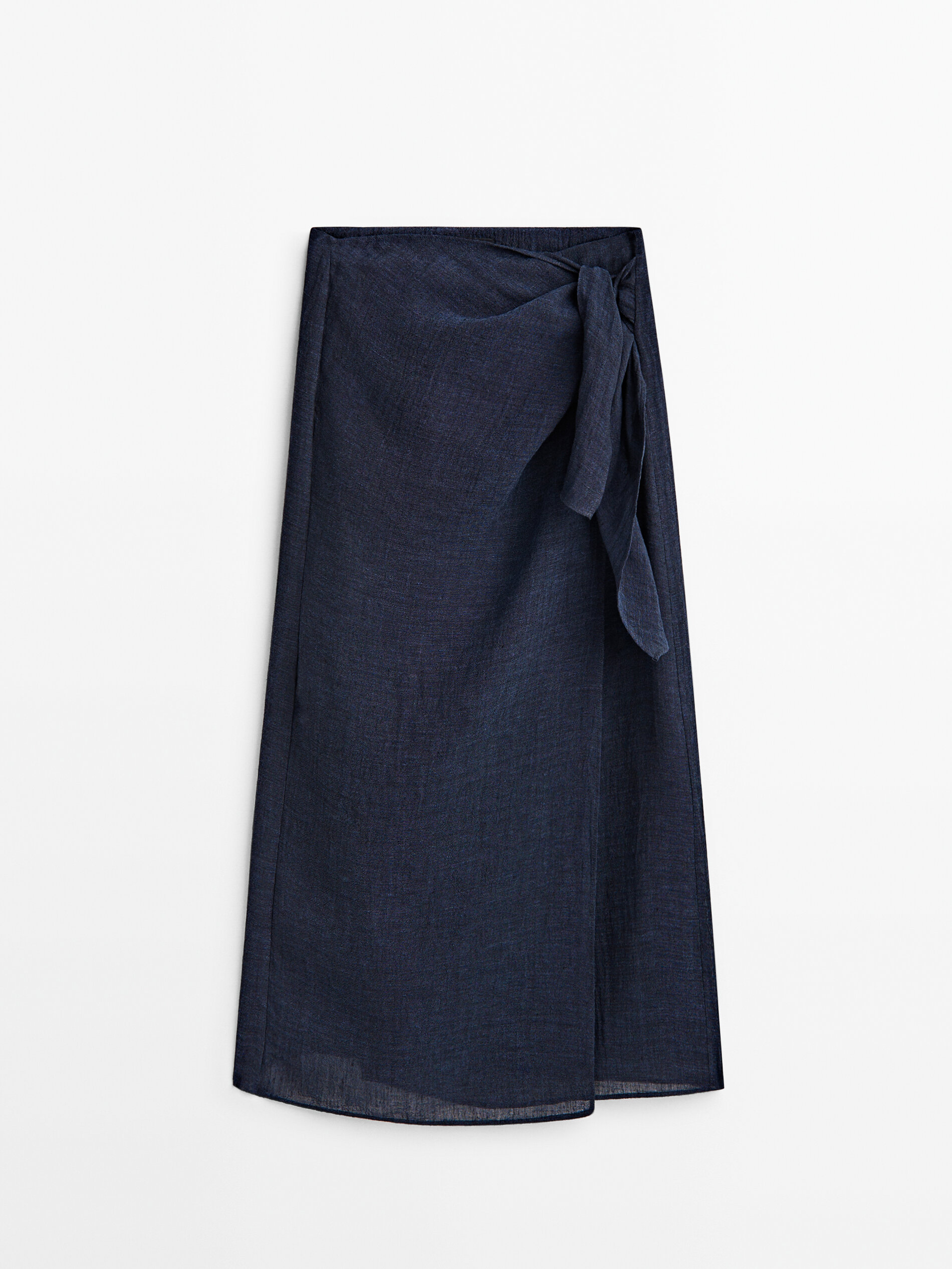 Long knit wrap skirt hot sale