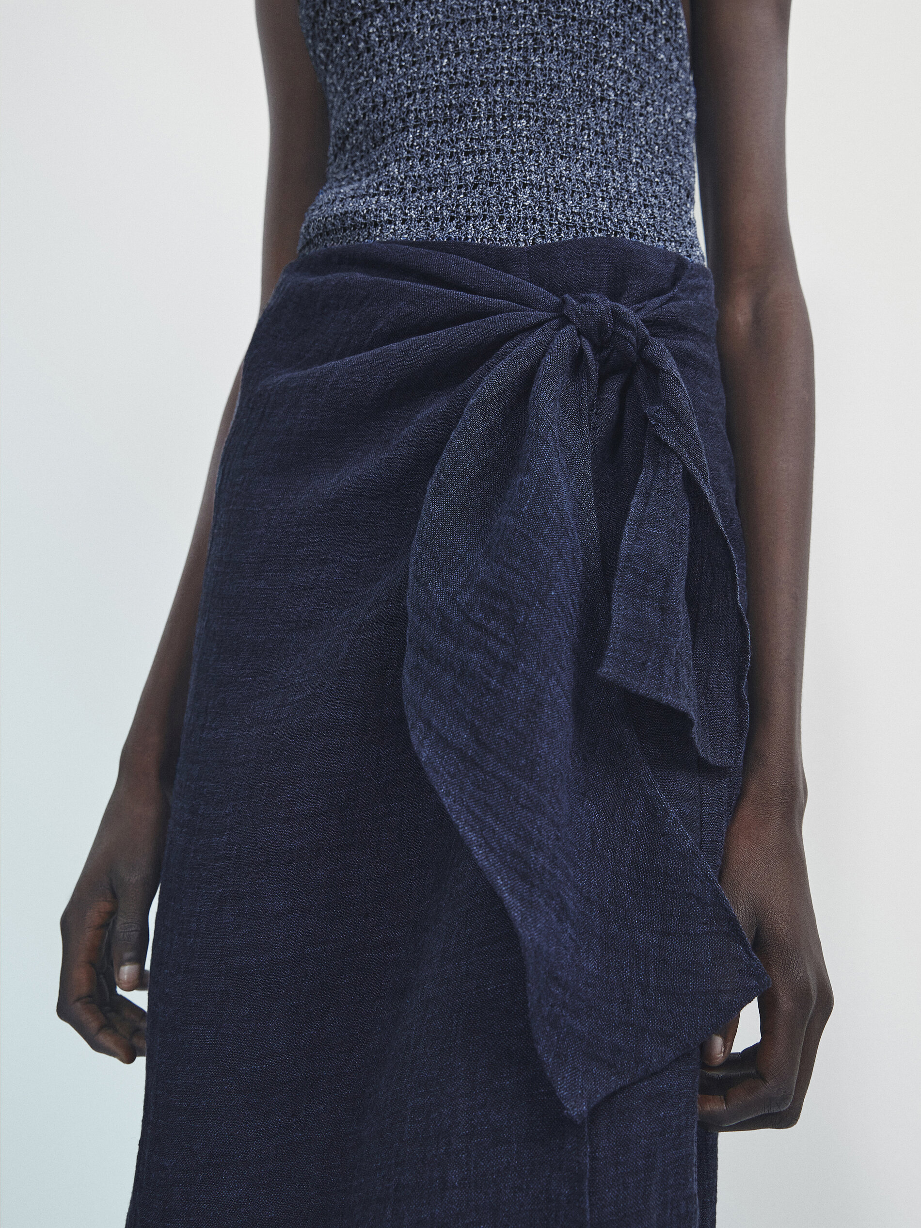 Long knit outlet wrap skirt