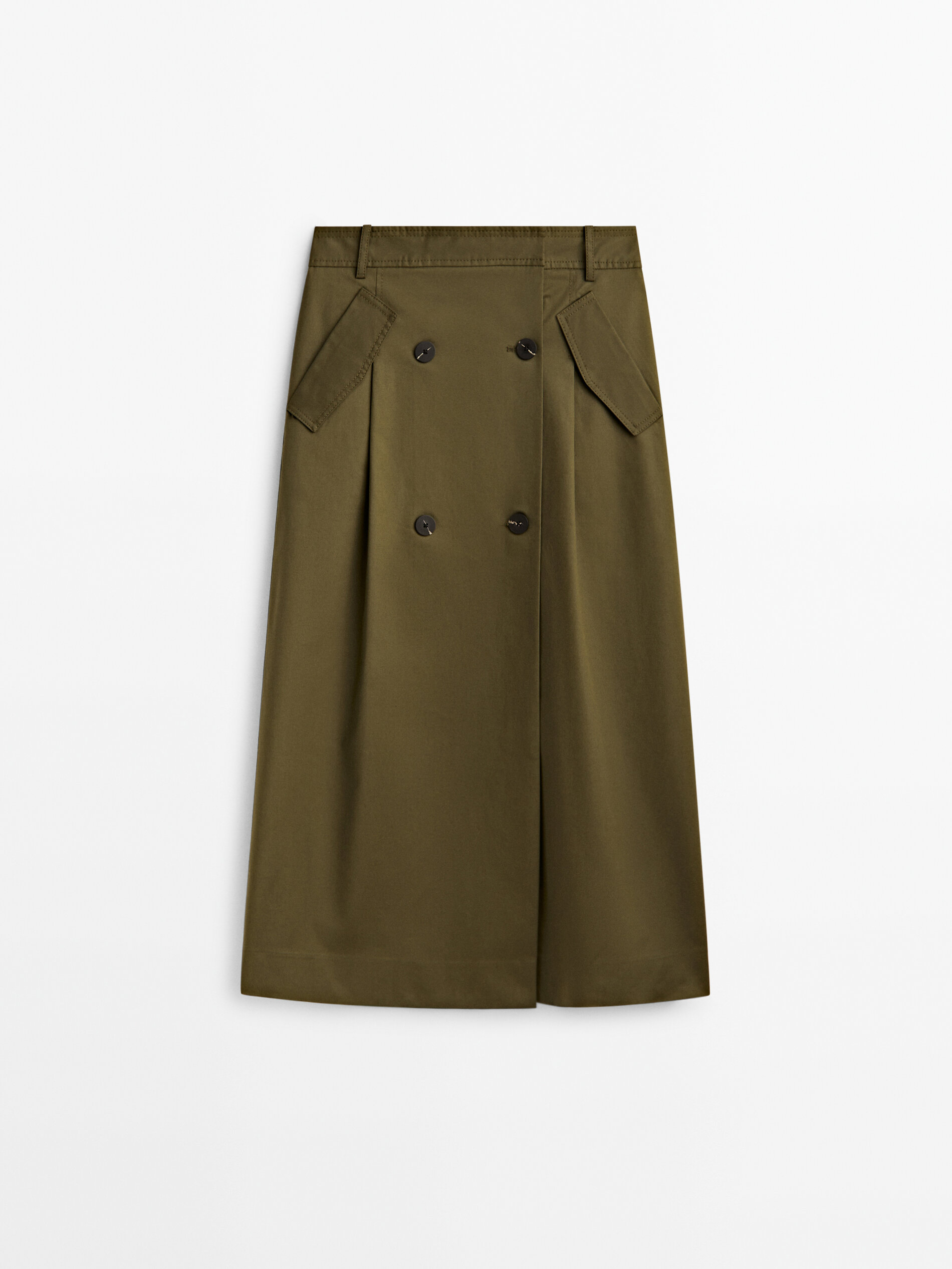 Khaki green best sale skirt
