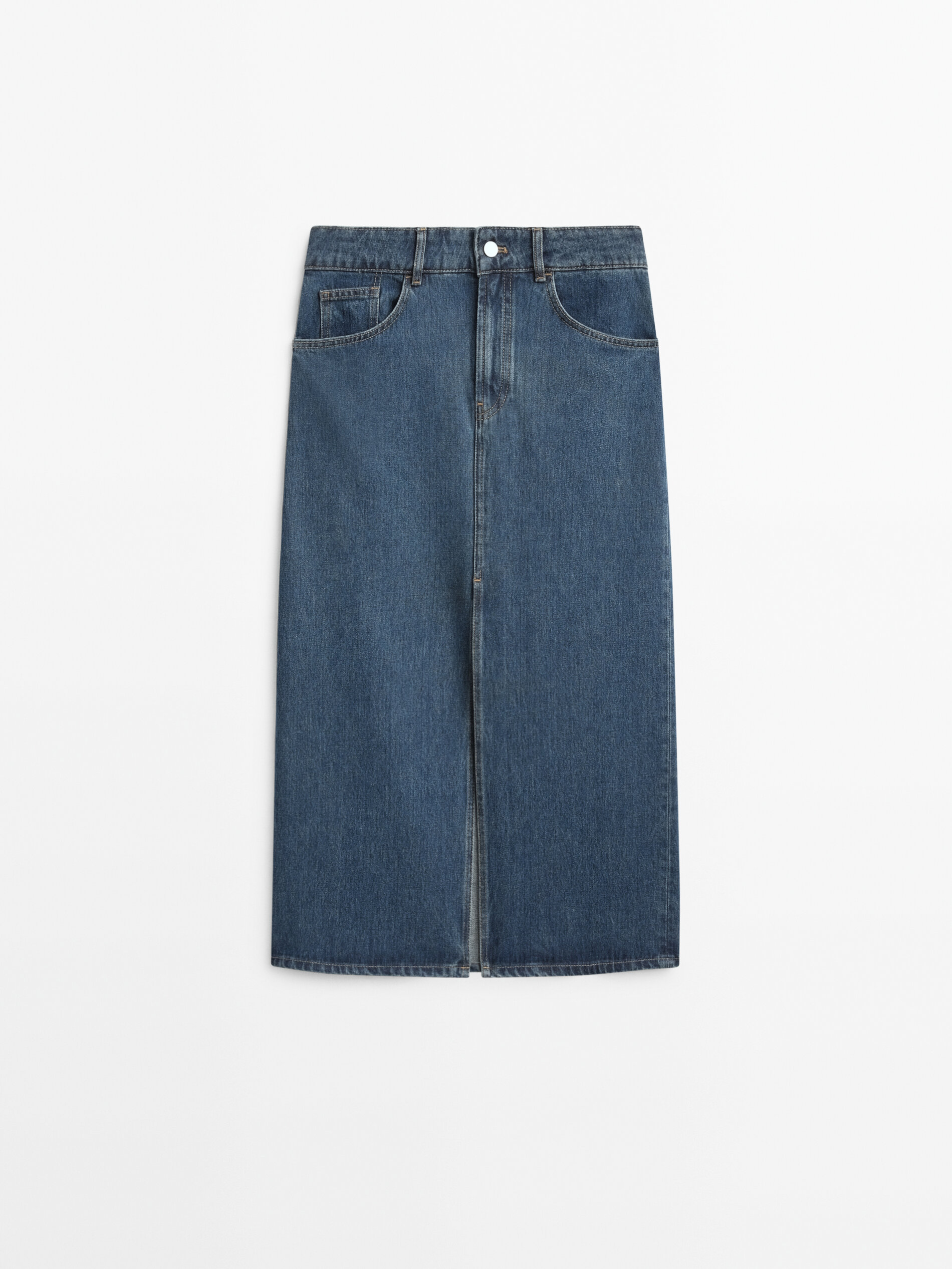 Midi jean skirt jacket online