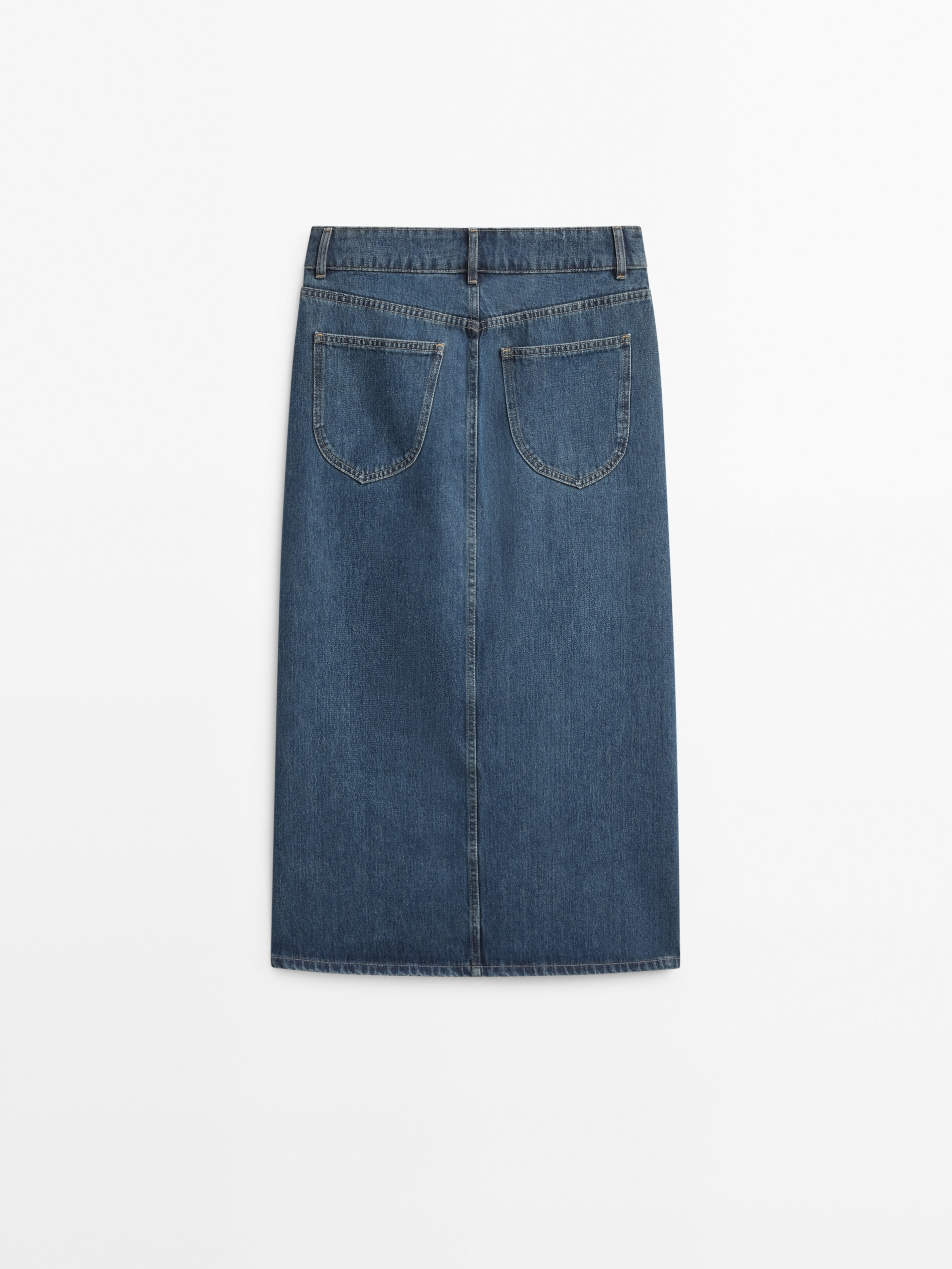 Midi denim skirt online blue