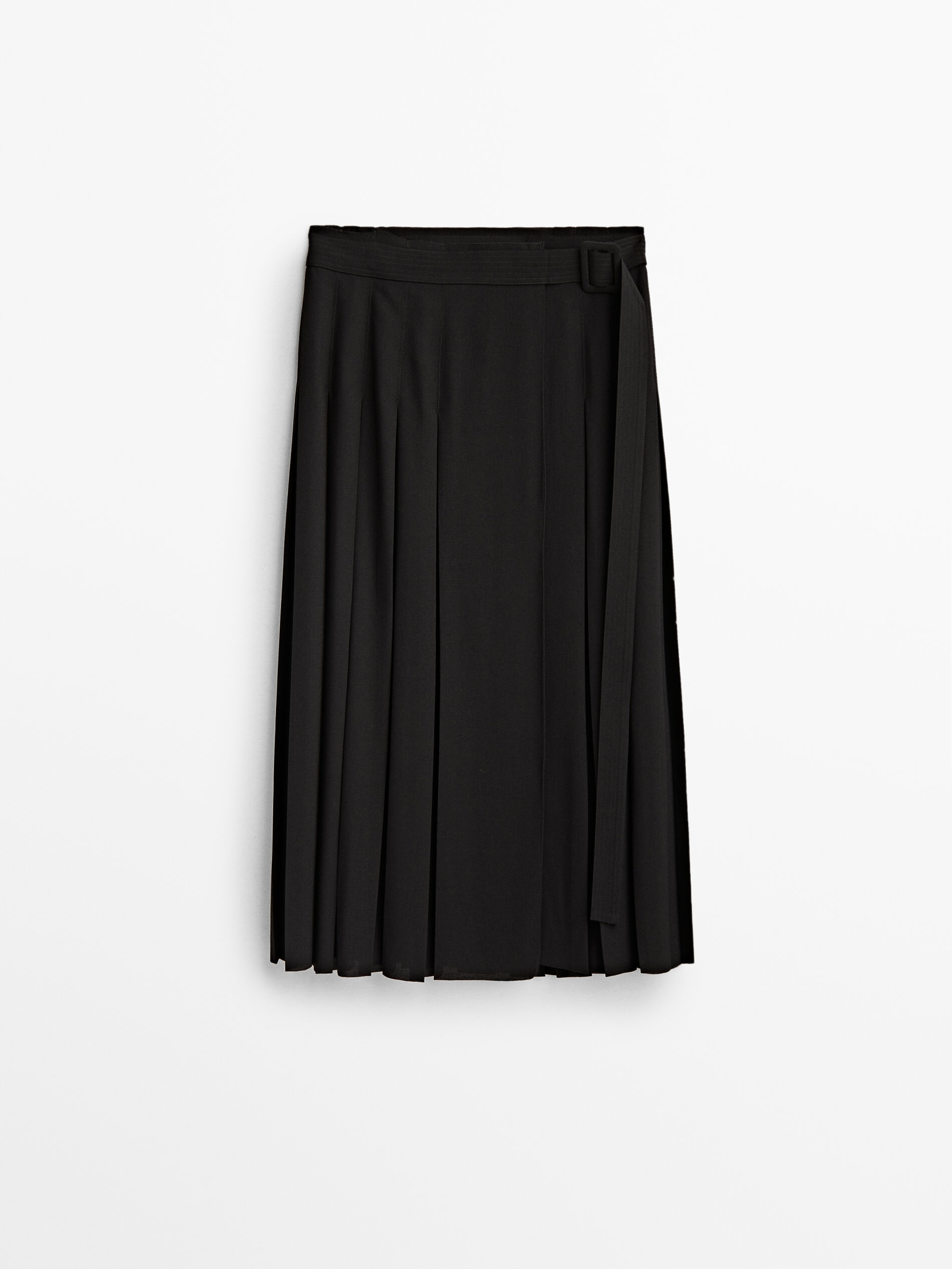 Black pleated midi skirt sales you tube