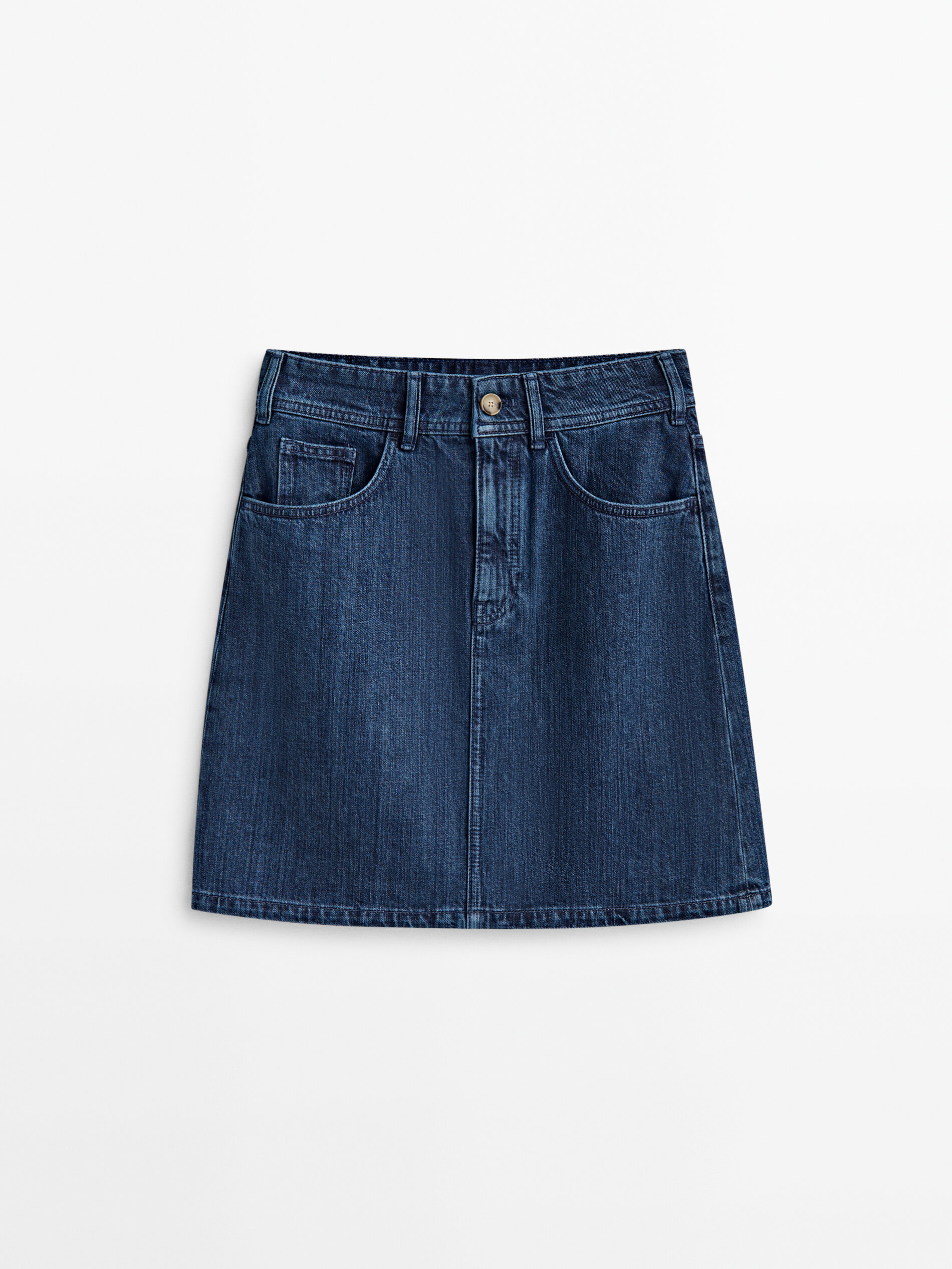 Mid wash denim mini skirt Medium Blue Smart Skirts Massimo