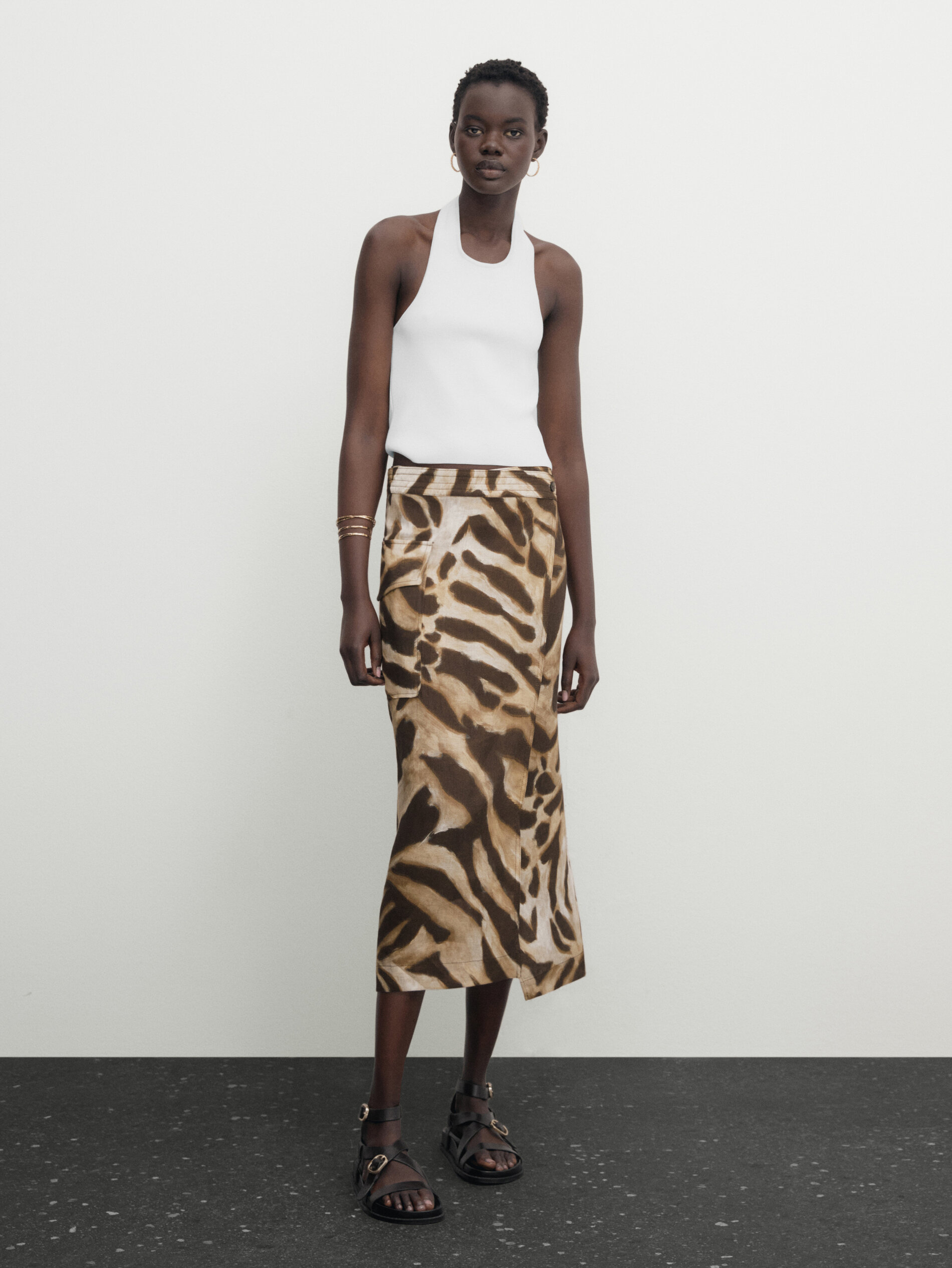 Animal print sales skirt