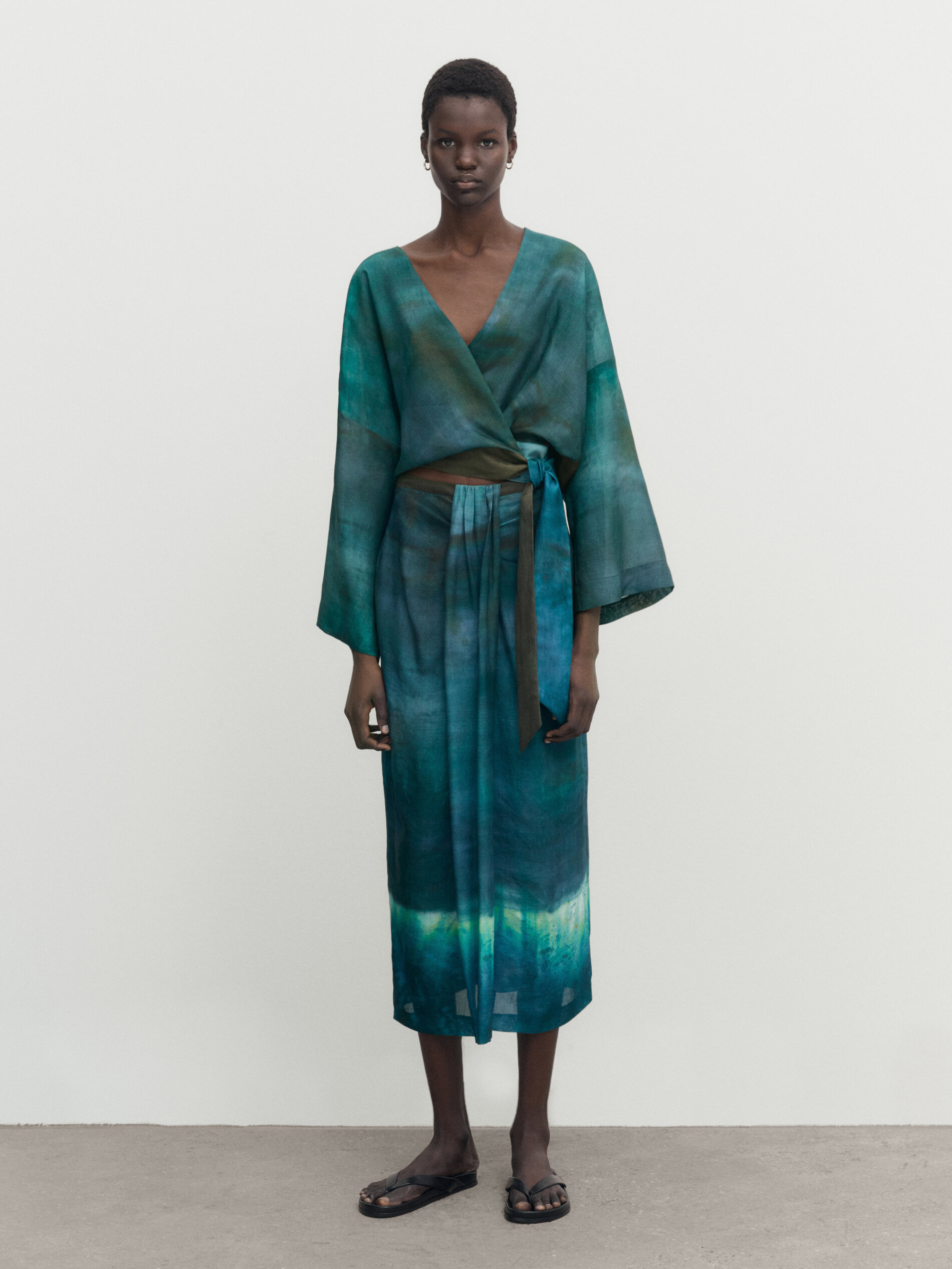 Massimo dutti tie dye dress discount